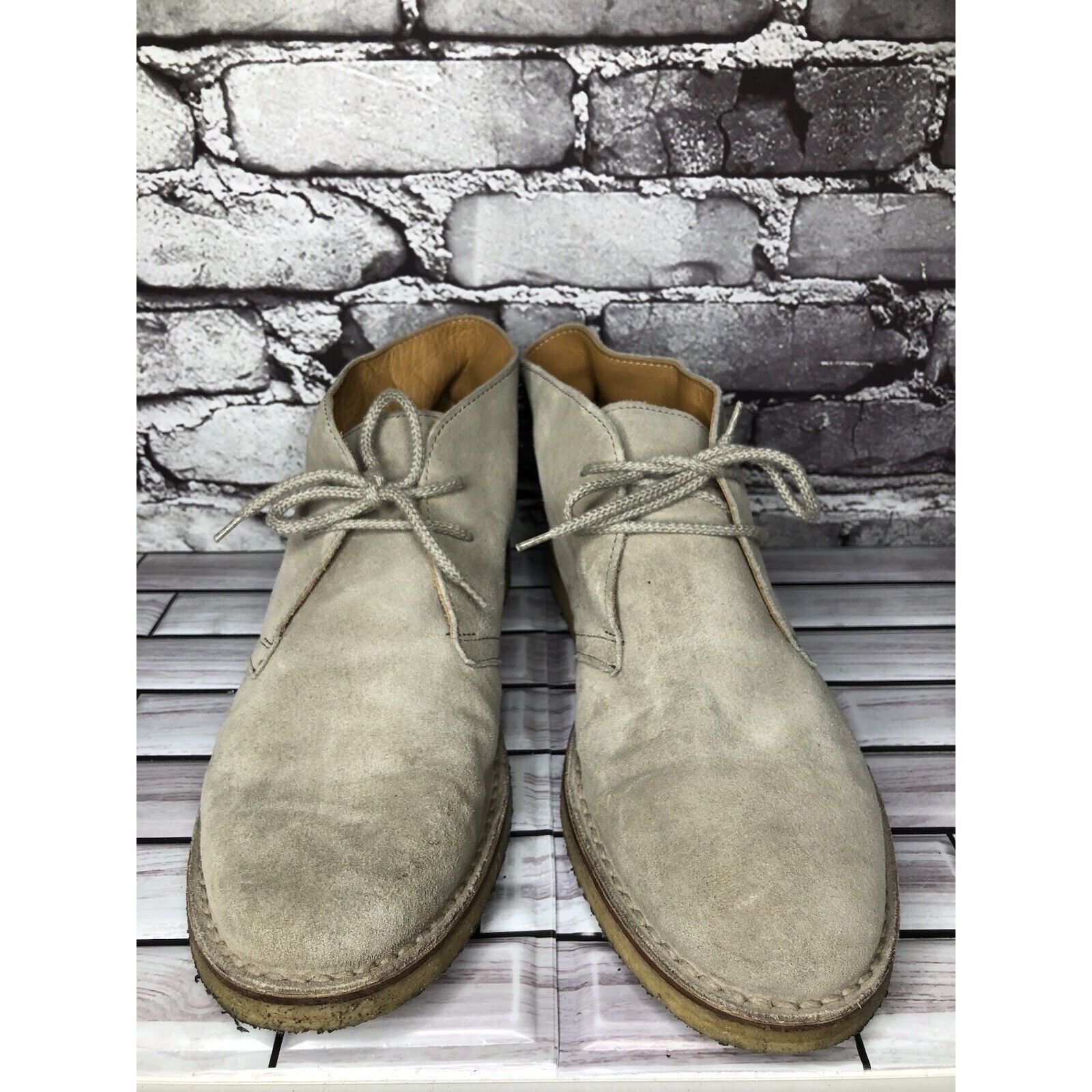 Barneys New York Barneys New York Beige Suede Leather Chukka Casual Lace Boot Size US 12 / EU 45 - 2 Thumbnail