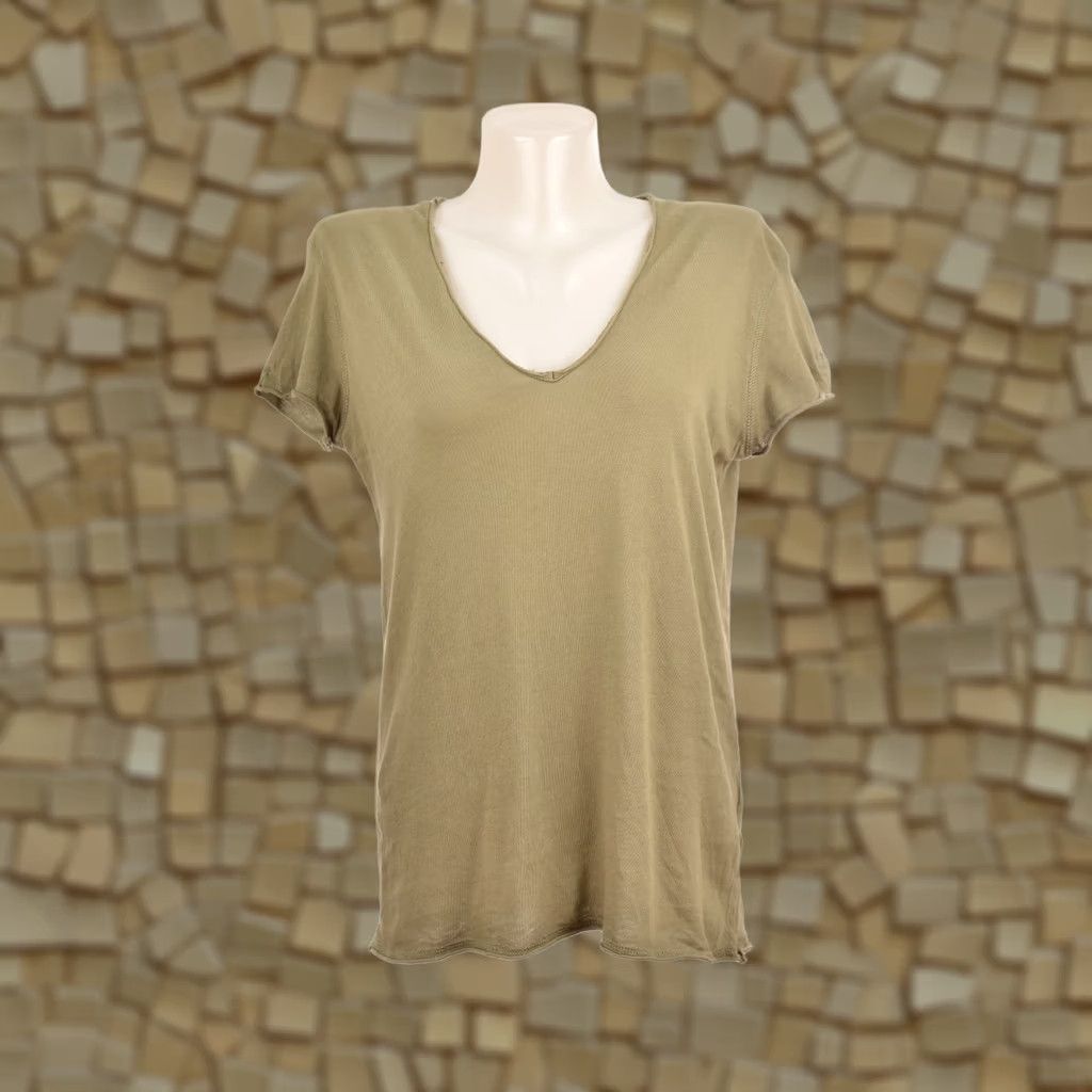Zadig & Voltaire Zadig & Voltaire Story Fishnet Cotton T-Shirt Tee SHTS1806F Size S Green Women T-Shirt, XS? Size S / US 4 / IT 40 - 1 Thumbnail