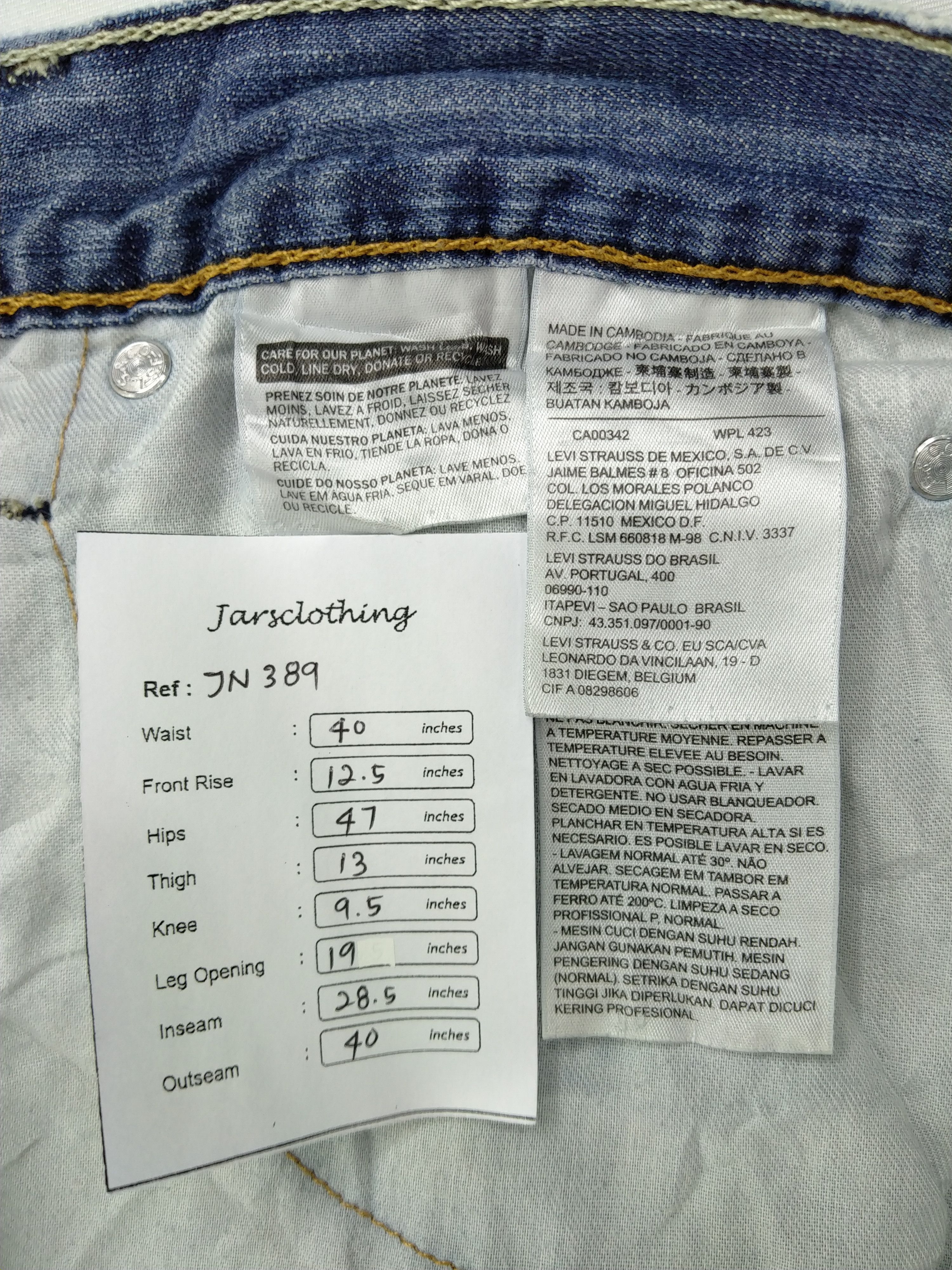 Levi's Vintage Levi's Distressed Denim 40x28.5 -JN389 Size US 40 / EU 56 - 9 Thumbnail