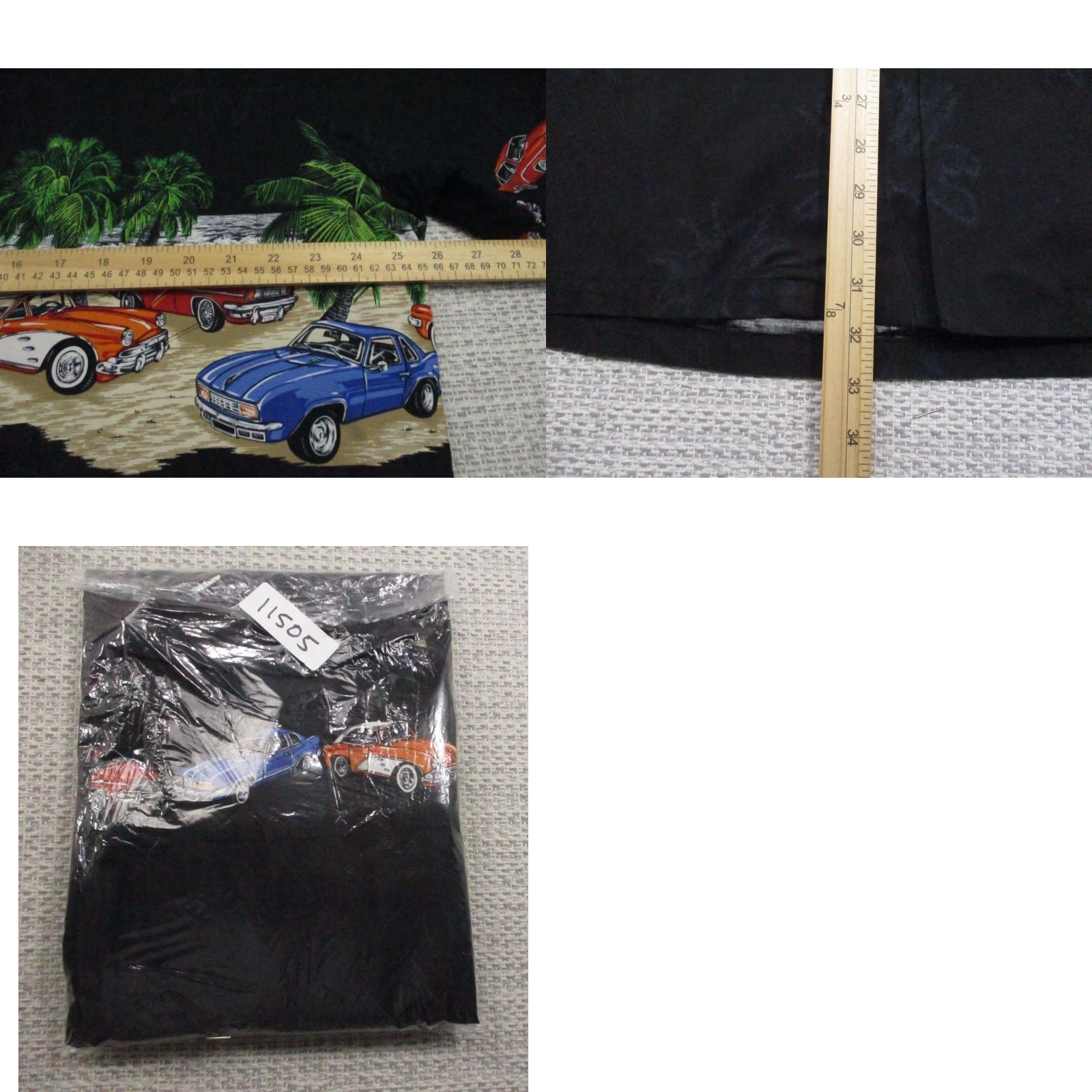 Vintage Pacific Legend Shirt Mens XL Black Hawaiian Retro Cars Palm Trees Aloha Size US XXL / EU 58 / 5 - 8 Thumbnail