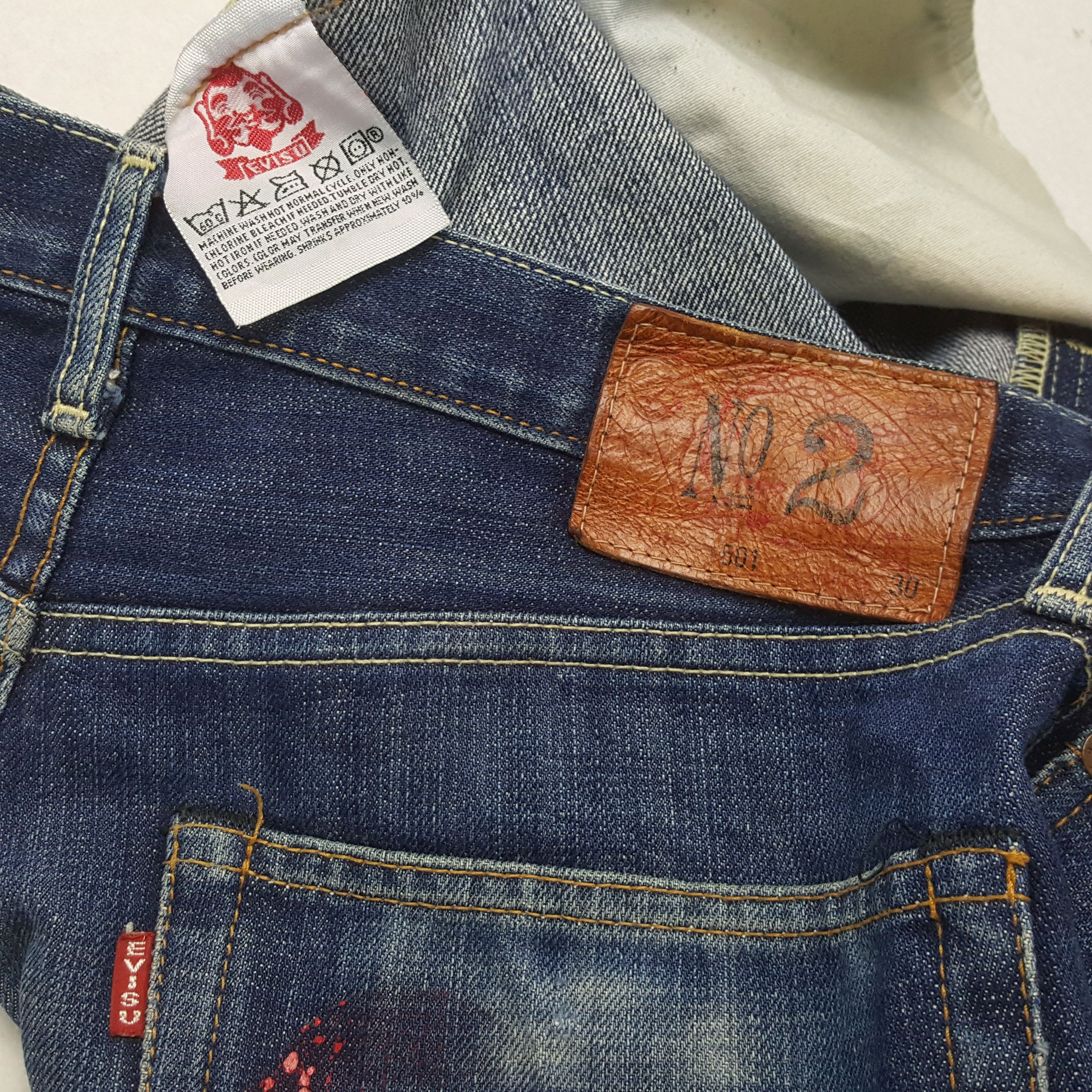 Evisu EVISU Japanese Brand Streetwear Custom Daicock Jeans Size US 31 - 14 Thumbnail