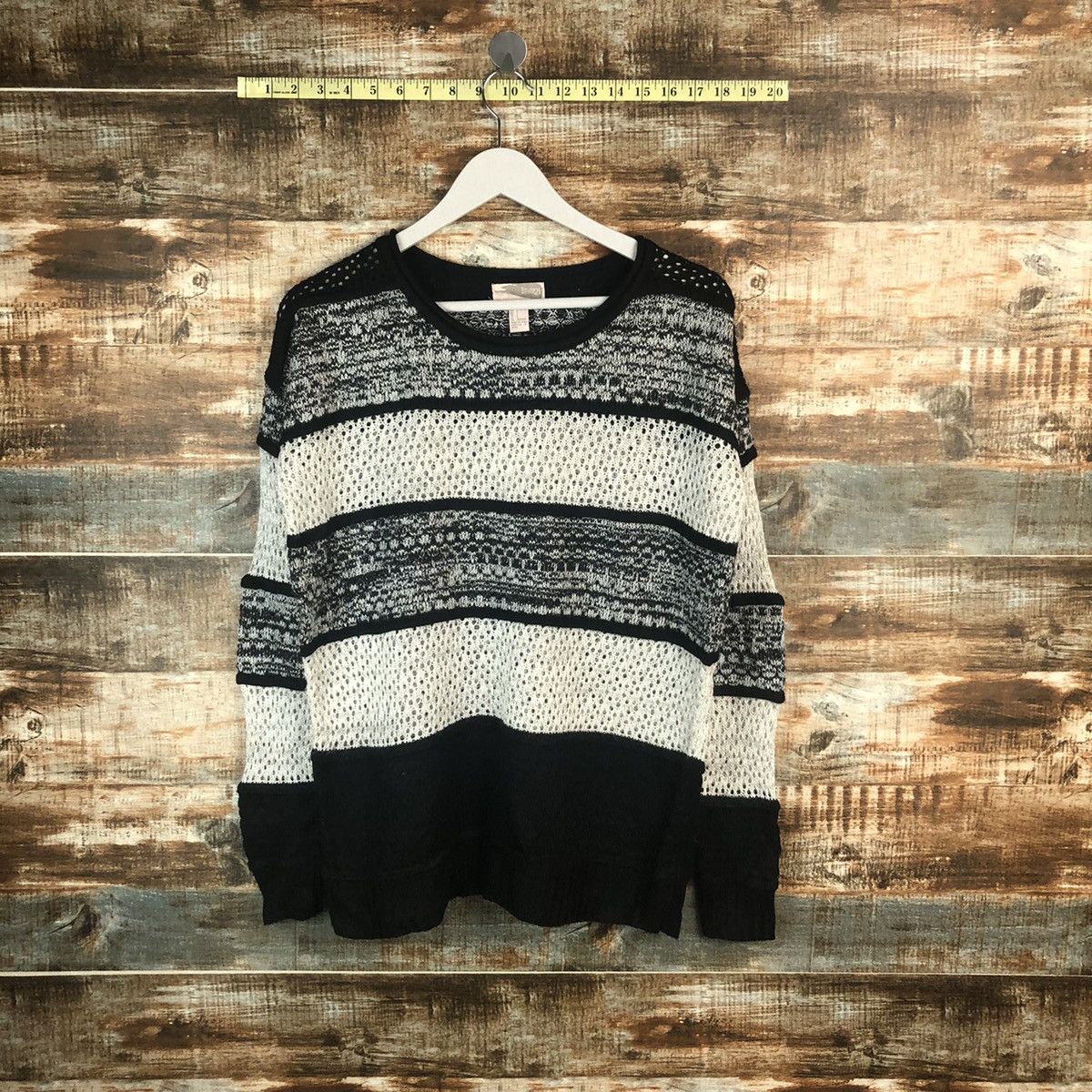 Vintage Bvet 21 Stripe Black Knitwear #A1463 Size US S / EU 44-46 / 1 - 1 Thumbnail
