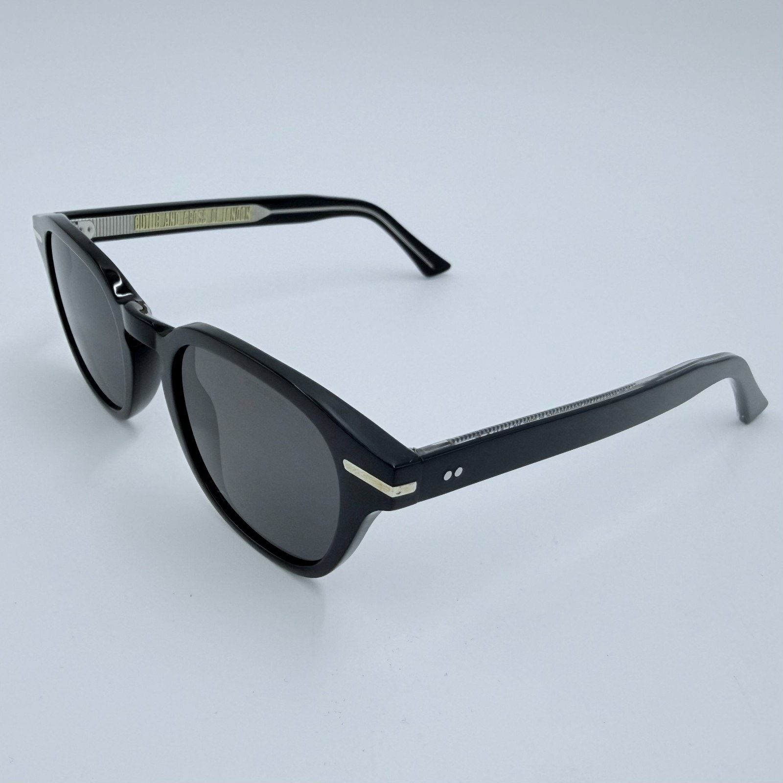 Cutler and Gross NEW Cutler and Gross 1356S 005 Black Crystal Grey Lens Size ONE SIZE - 2 Thumbnail