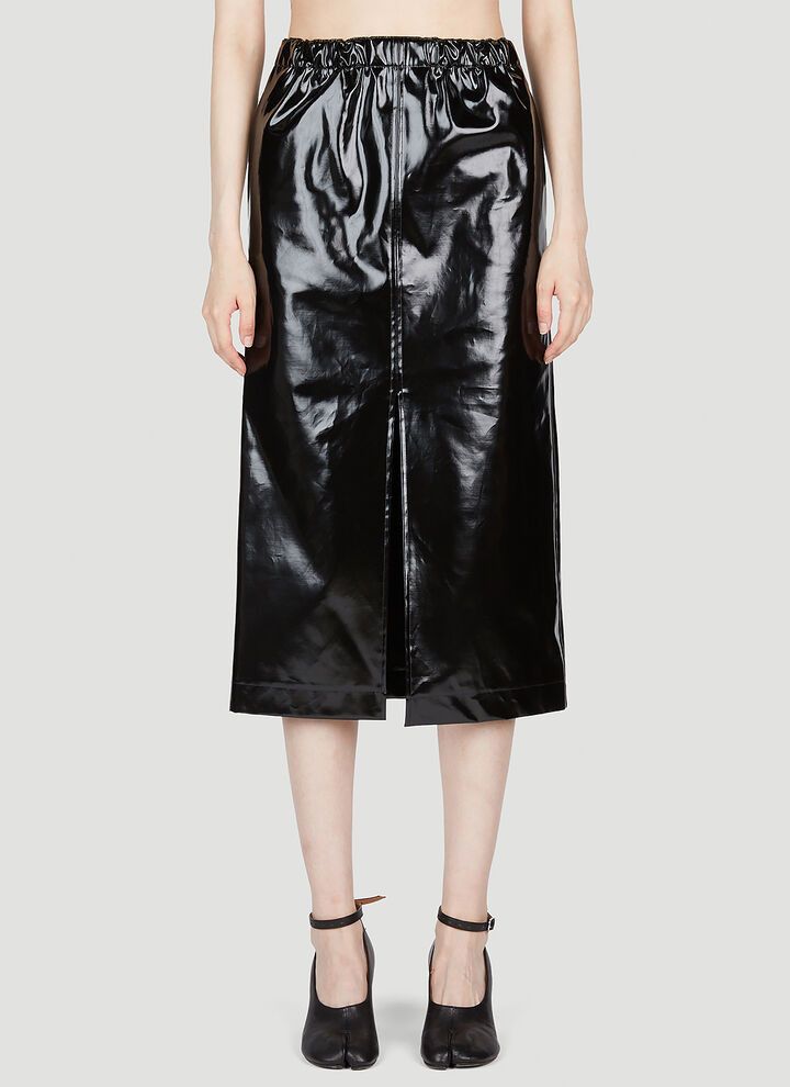 image of Maison Margiela O1W1Db10324 Midi Skirt In Black, Women's