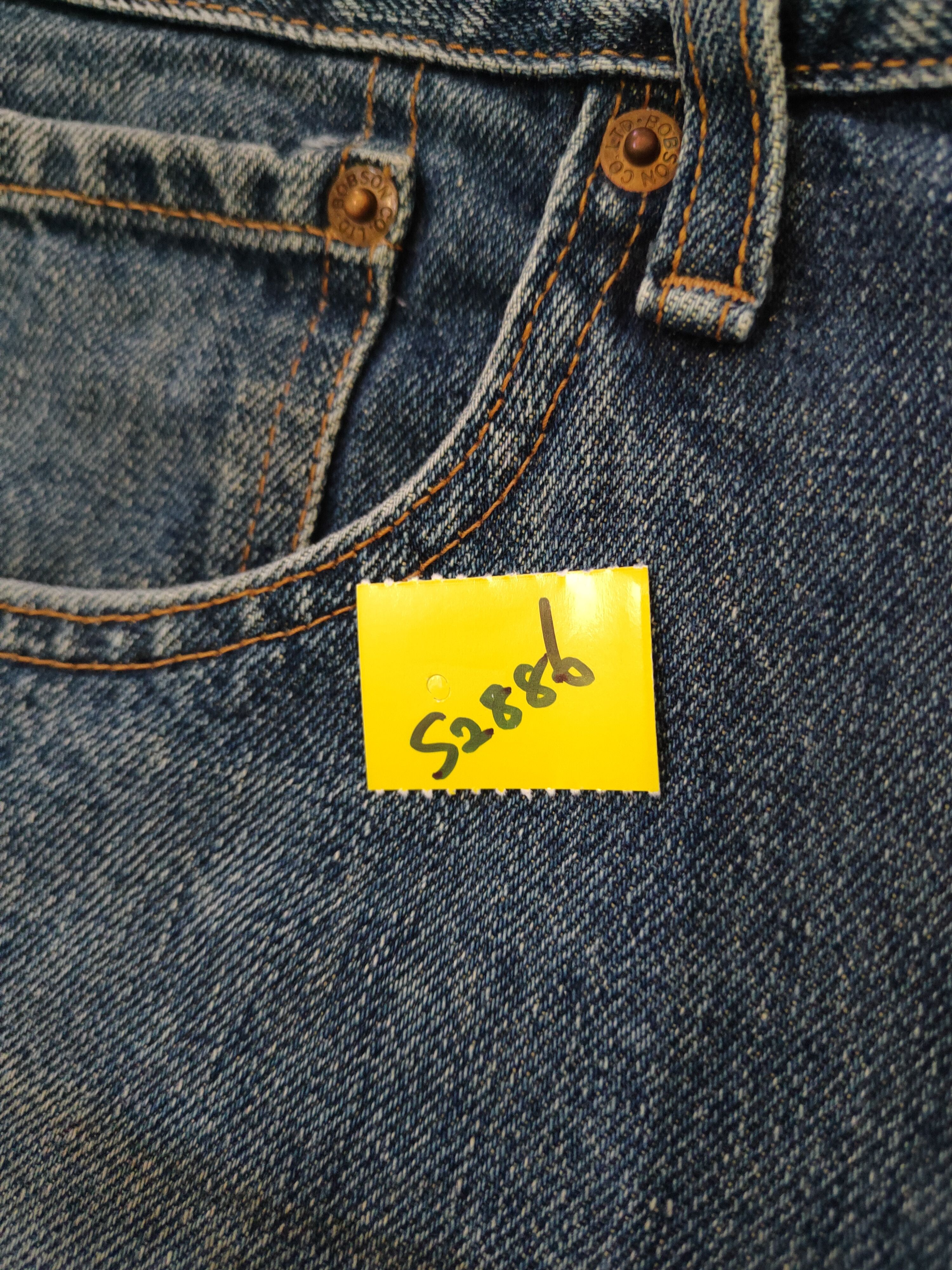 Japanese Brand Bobson Blue Distressed Ripped Jeans #S2886 Size US 33 - 18 Thumbnail