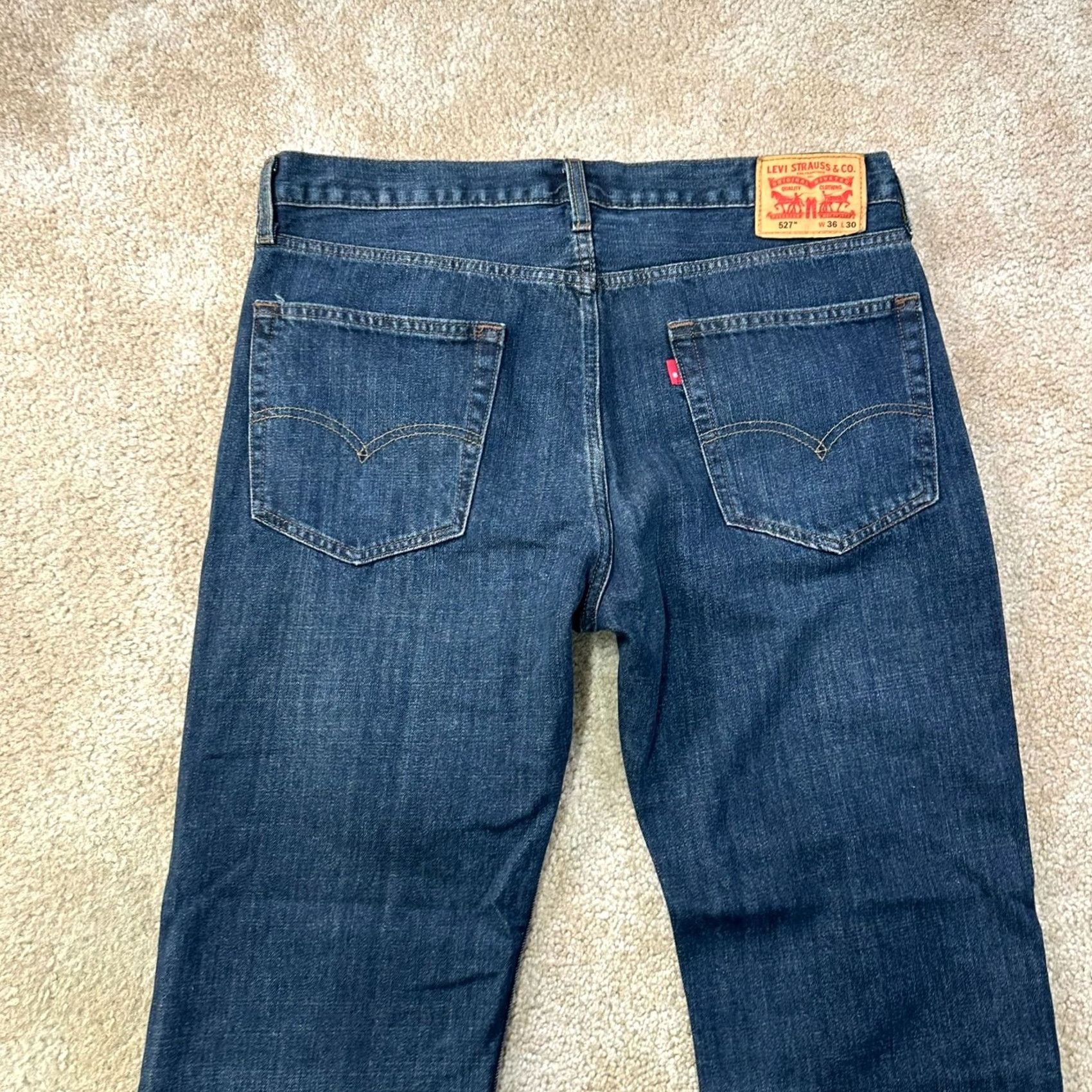 Levi's Levi's 527 Jeans Mens 36x30 Bootcut Slim Denim Blue 5-Pocket Zip Zipper Button Vintage New Size US 36 / EU 52 - 5 Thumbnail