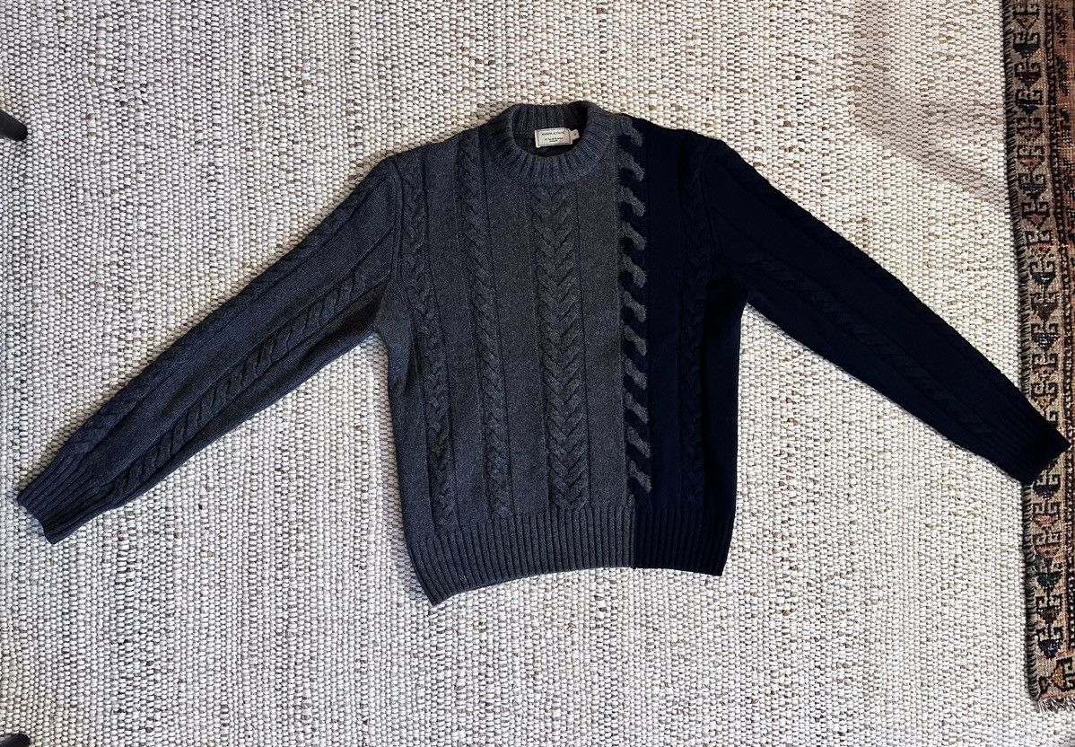 Maison Kitsune Maison Kitsune intarsia cable knit sweater Size US S / EU 44-46 / 1 - 1 Thumbnail