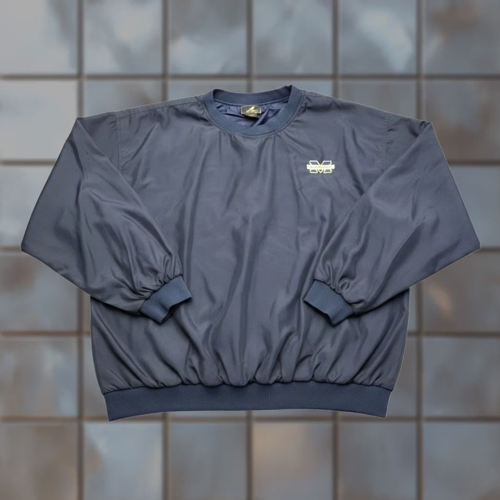 Vintage Affinity Michigan Wolverines Windbreaker Pullover Navy Blue Jacket Pullover Windbreaker Men L Navy Size US L / EU 52-54 / 3 - 1 Thumbnail