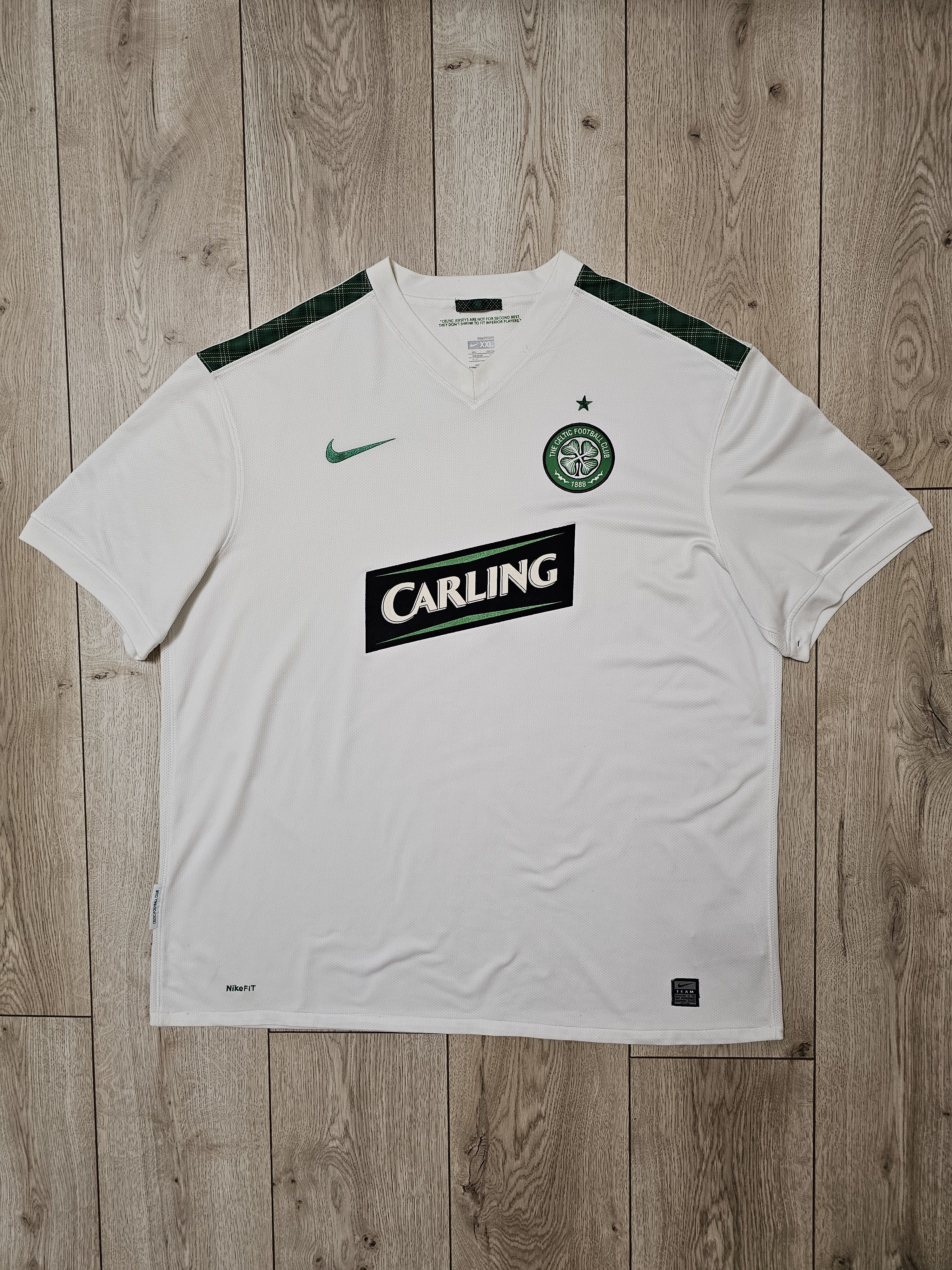 Nike CELTIC 2009 2010 THIRD WHITE FOOTBALL SHIRT SOCCER JERSEY Size US XXL / EU 58 / 5 - 1 Thumbnail