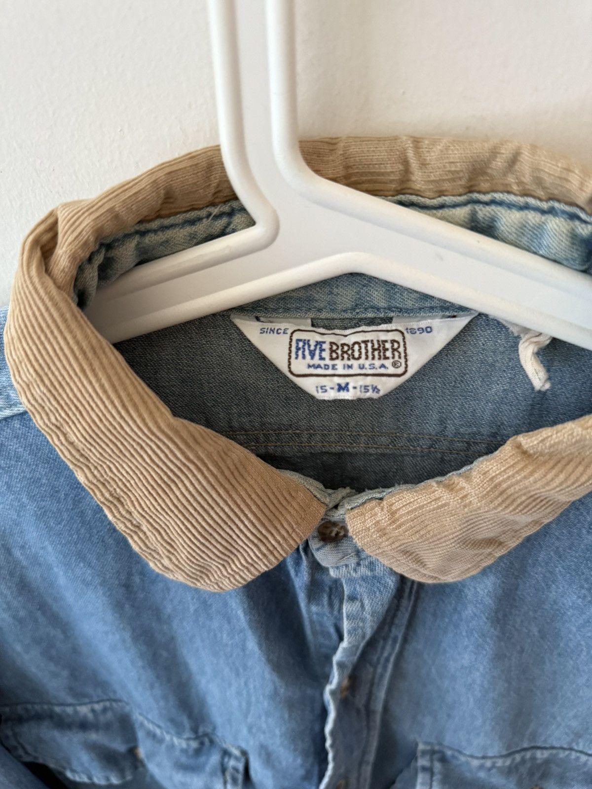 Vintage Vintage 70s Five Brother Denim Long sleeve Shirt Flannel Size US M / EU 48-50 / 2 - 3 Thumbnail