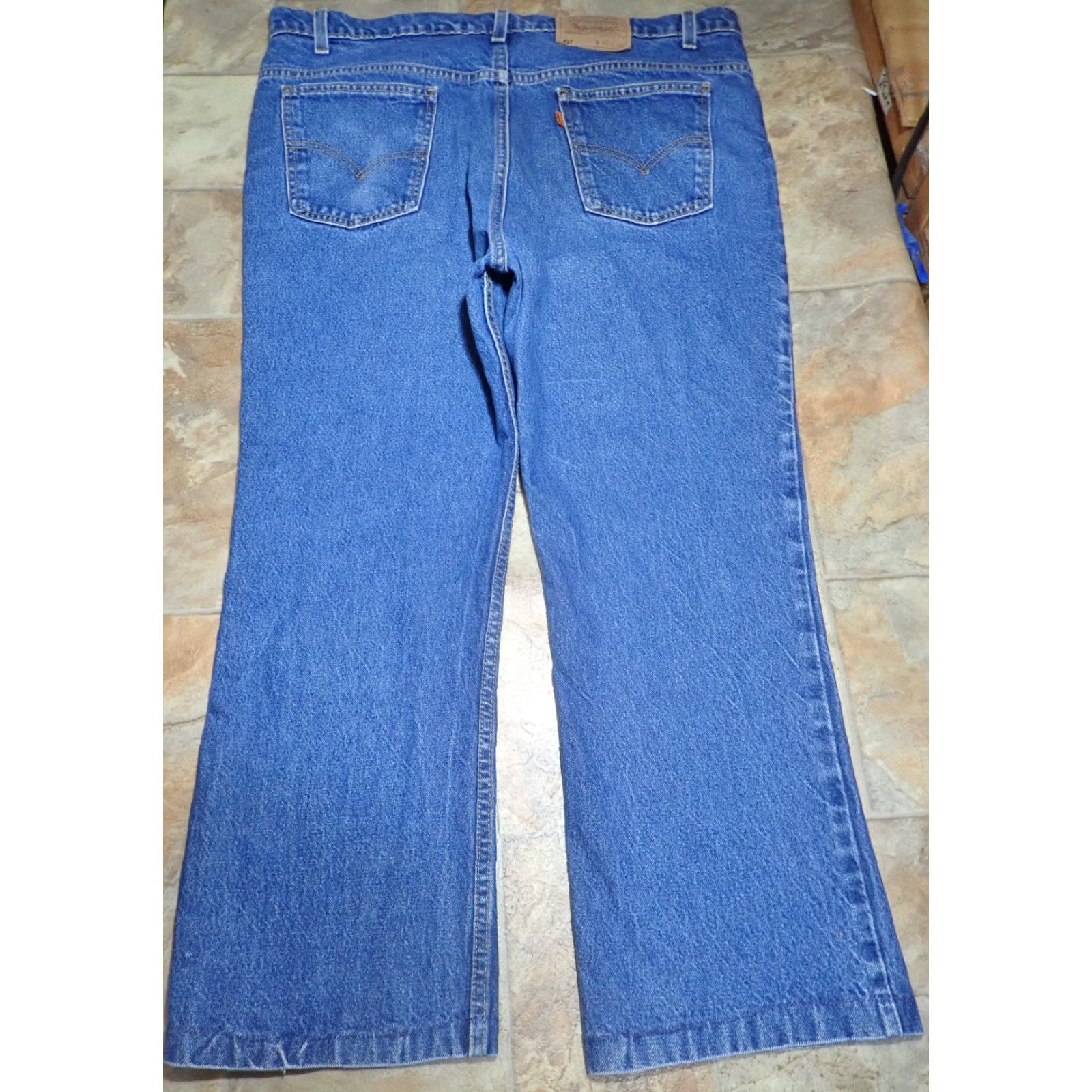 Levi's VINTAGE Levi's 517 Jeans Bootcut Denim 42x30 USA 90s Orange Tab 5-Pocket Distressed High Rise Mens Size US 42 / EU 58 - 3 Thumbnail
