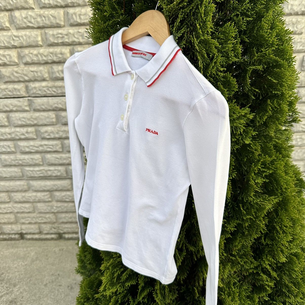 Prada Vintage Prada Long-sleeve T-shirts Basic Fit Y2K Style USA Size L / US 10 / IT 46 - 4 Thumbnail
