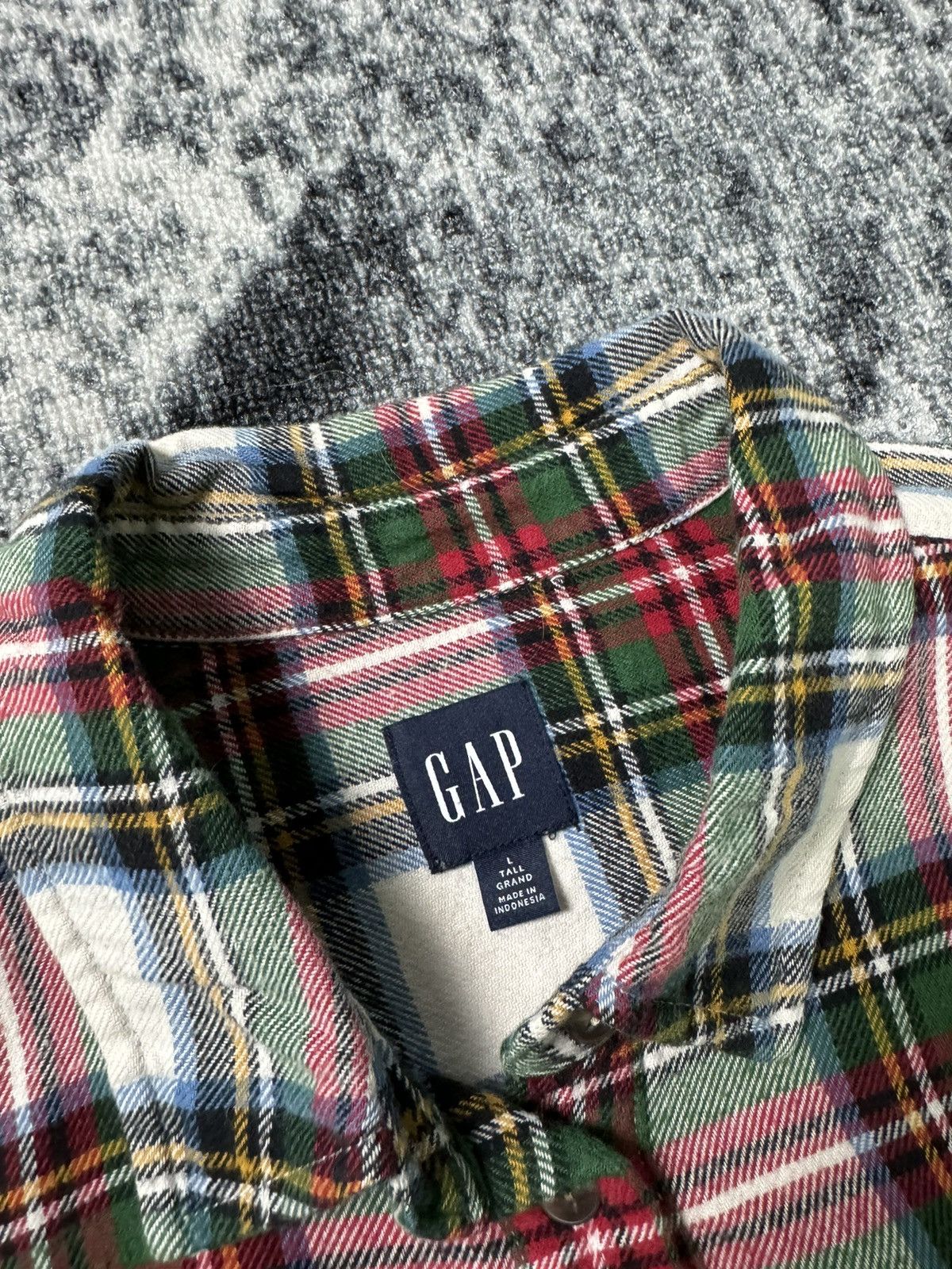 Gap Vintage Gap Flannel Shirt Button Ups Tall Grand Oversize Size US L / EU 52-54 / 3 - 6 Thumbnail