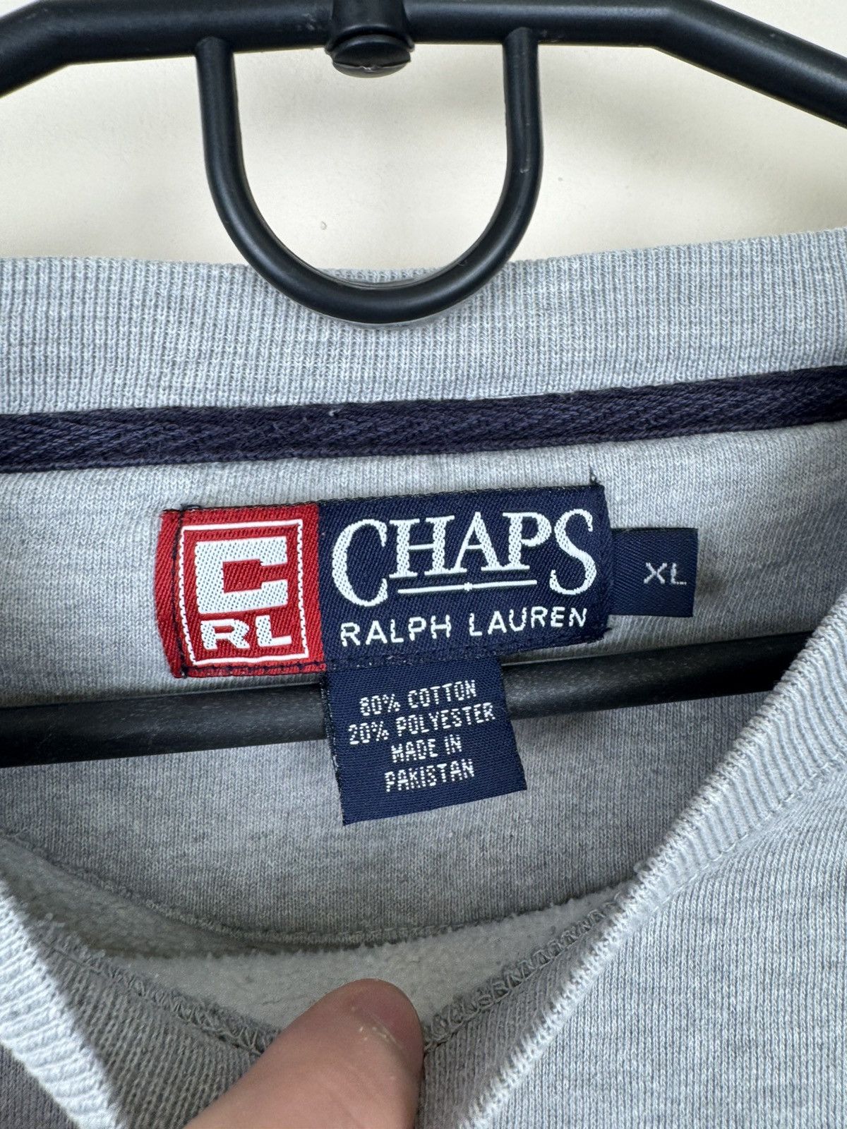 Chaps Ralph Lauren Vintage Chaps Ralph Lauren Sweatshirt Gray XL Streetwear Size US XL / EU 56 / 4 - 13 Thumbnail
