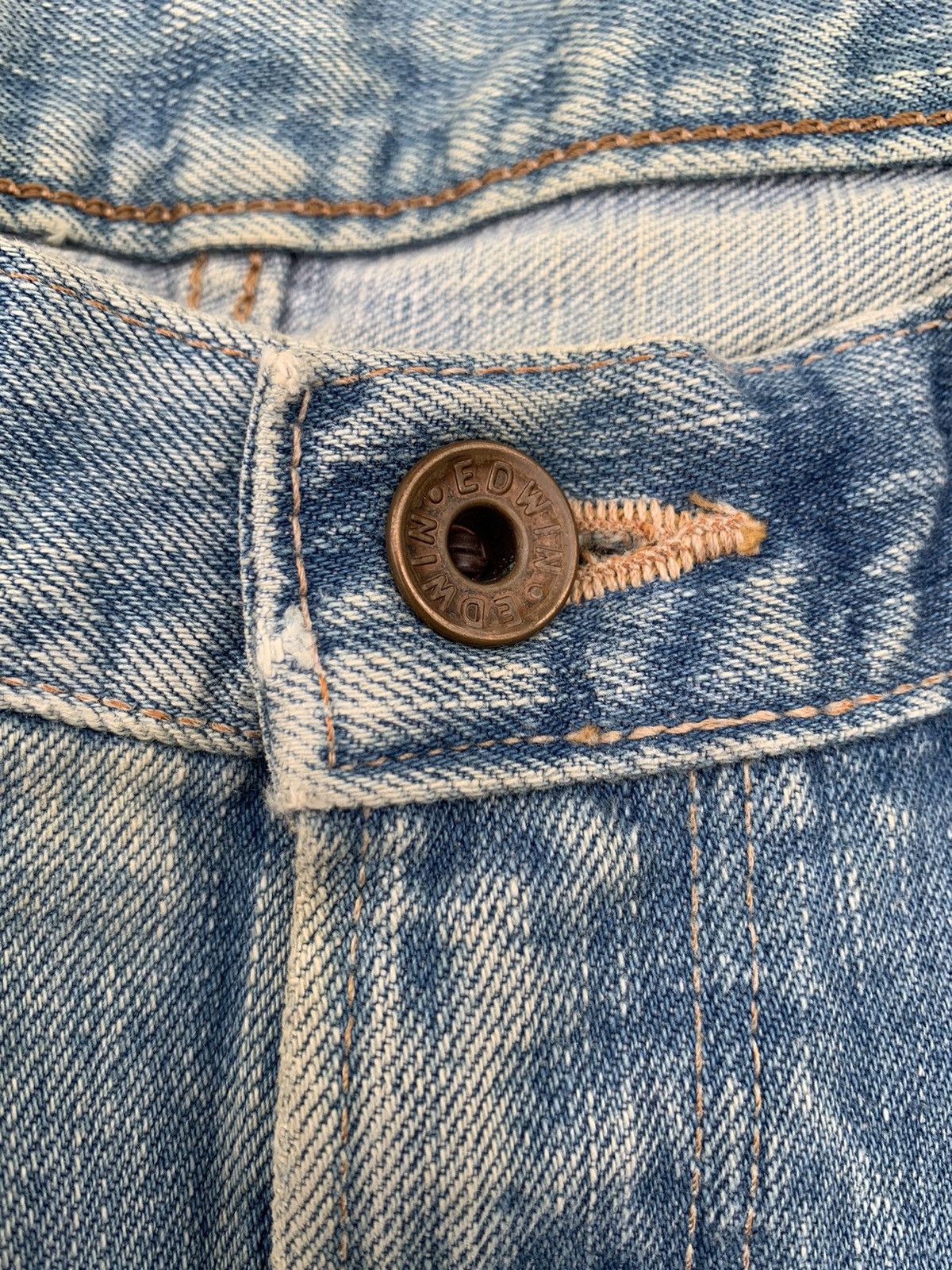 Edwin VINTAGE EDWIN 505s SELVEDGE FADED&RUSTY DISTRESSED DENIM Size US 32 / EU 48 - 16 Thumbnail