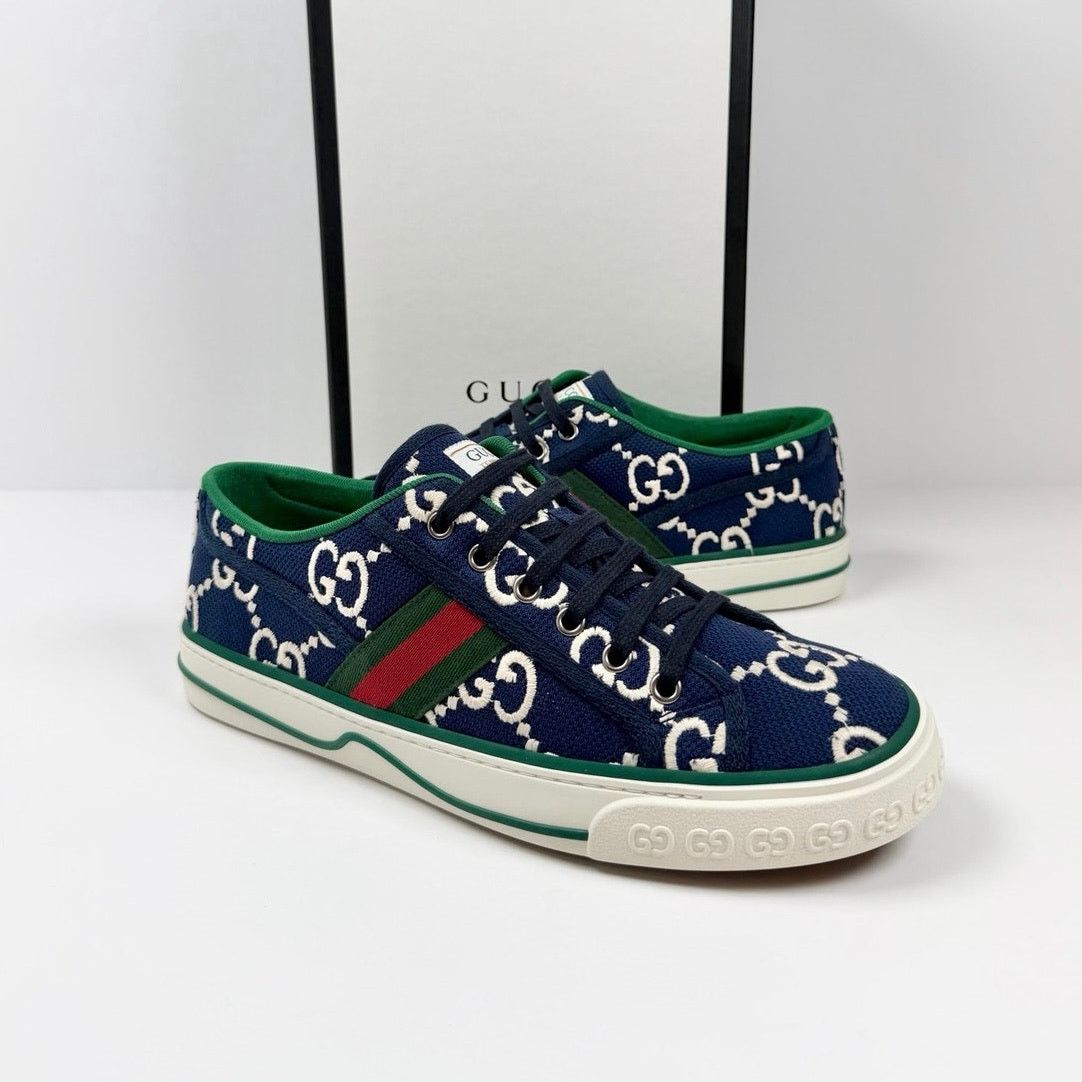 Gucci Size 7.5US - Gucci 1977 Blue Low Top NEW Size US 7.5 / EU 40-41 - 2 Thumbnail