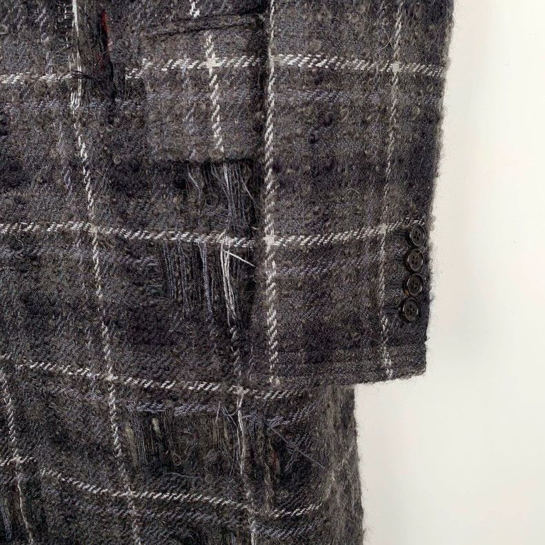 Thom Browne Thom Browne Destructive wind black and gray lapel plaid woo Size US XS / EU 42 / 0 - 4 Thumbnail