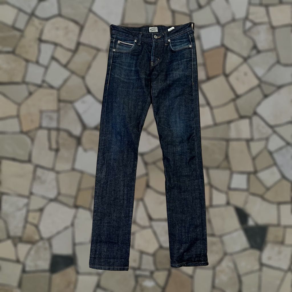 Vintage Naked & Famous Denim Super Skinny Guy Selvedge Blue Jeans Men’s 29x33 Size US 29 - 1 Thumbnail
