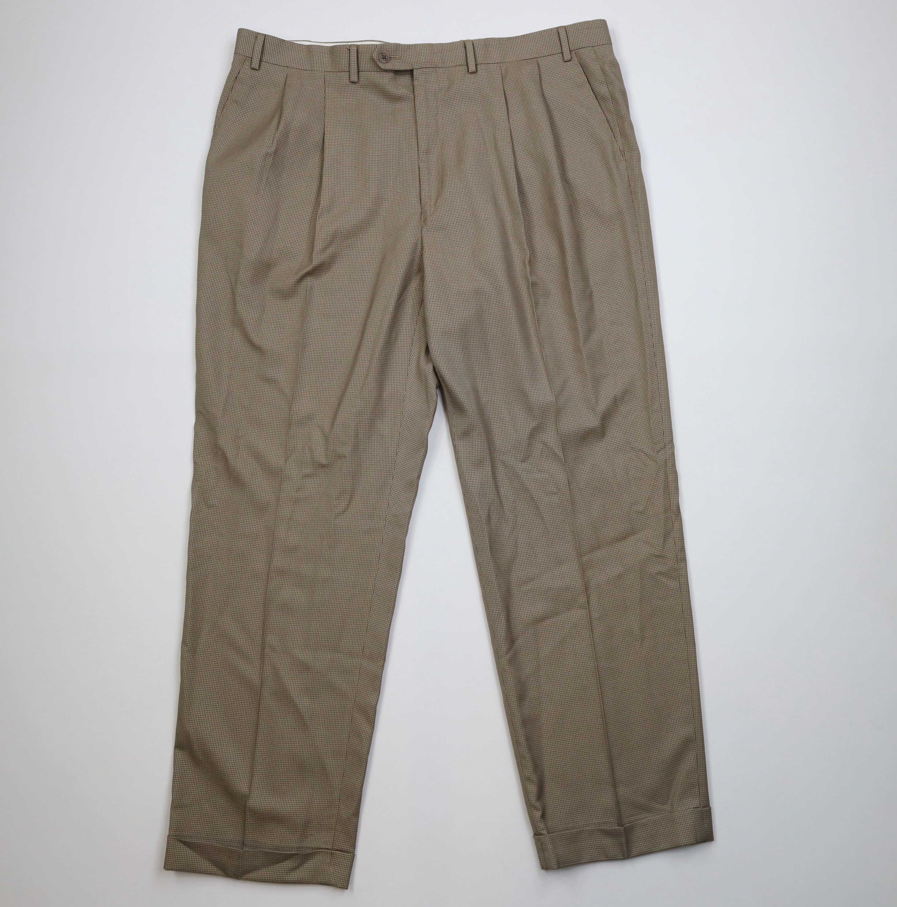 Ralph Lauren Vintage 90s Ralph Lauren Blend Houndstooth Wide Leg Pants Size US 42 / EU 58 - 1 Thumbnail