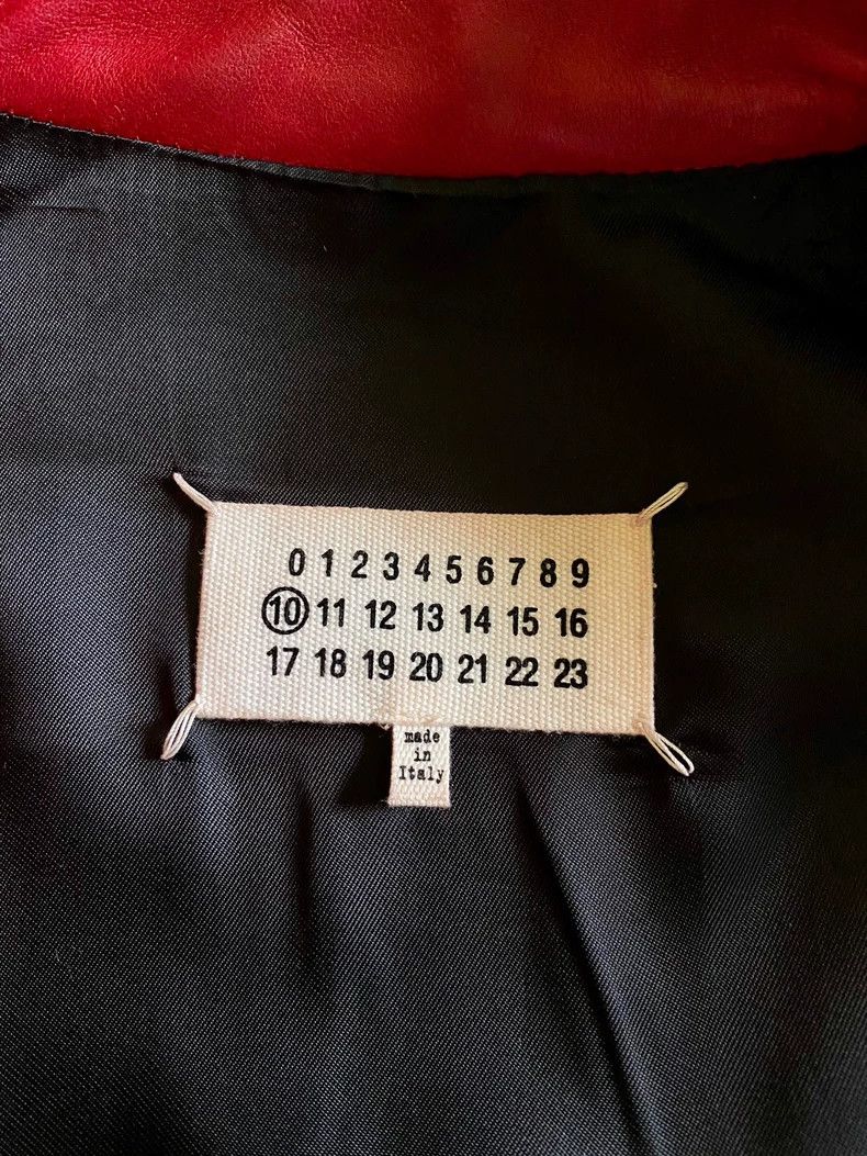 Maison Margiela Maison Margiela Red lambskin locomotive leather jacket 2502 Size US S / EU 44-46 / 1 - 6 Thumbnail