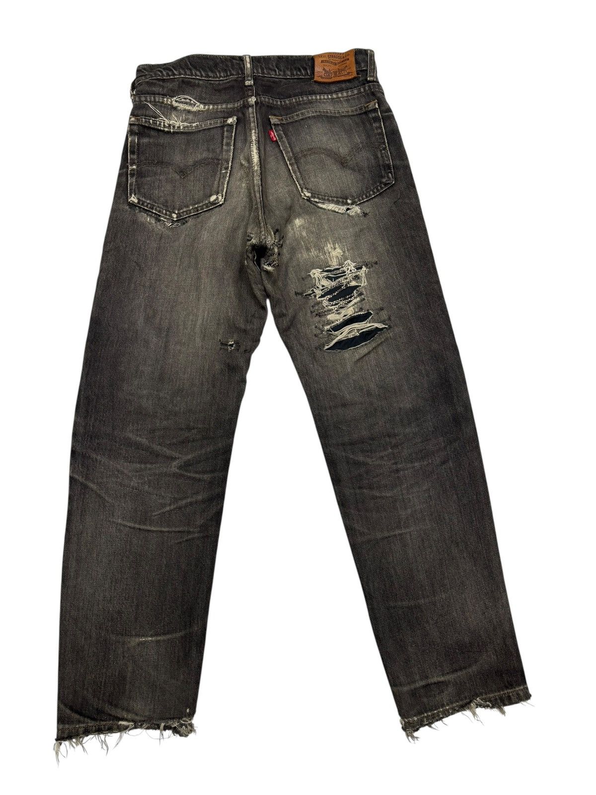Levi's × Undercover Rare Levis Black Thrashed Destroyed Denim Jeans Size US 29 - 4 Thumbnail