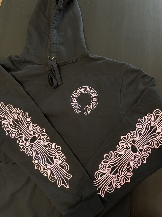 Chrome Hearts RARE Chrome Hearts friends and family pink glitter hoodie ...