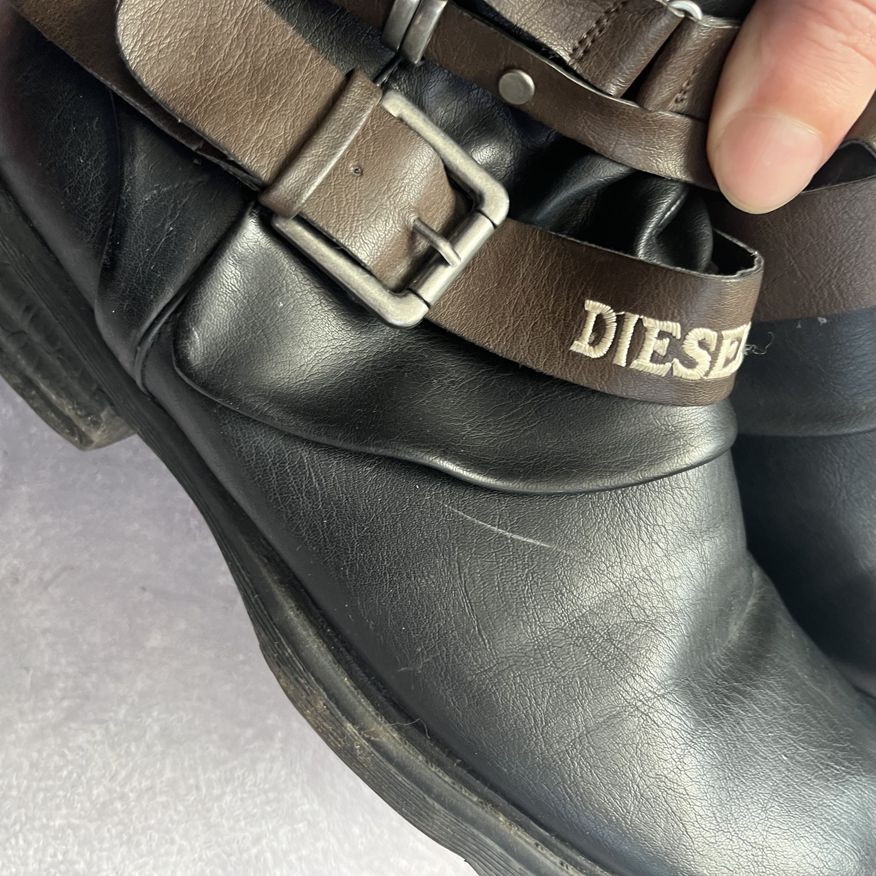 Diesel Diesel Harness Biker Boots Leather Strap Buckle Size 40 Size US 10 / IT 40 - 9 Thumbnail