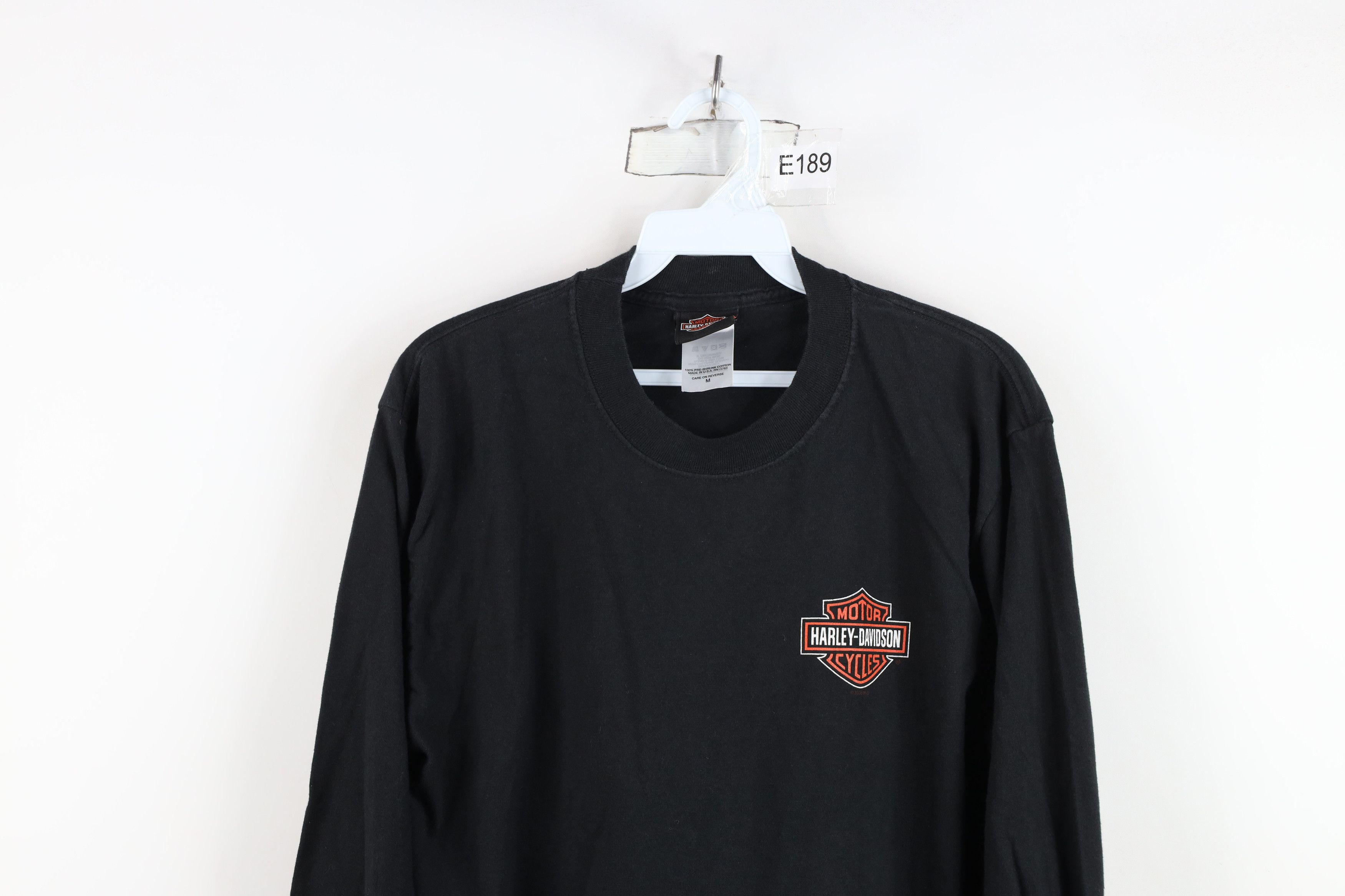 Harley Davidson Vintage Harley Davidson Spell Long Sleeve T-Shirt Black USA Size US M / EU 48-50 / 2 - 2 Thumbnail