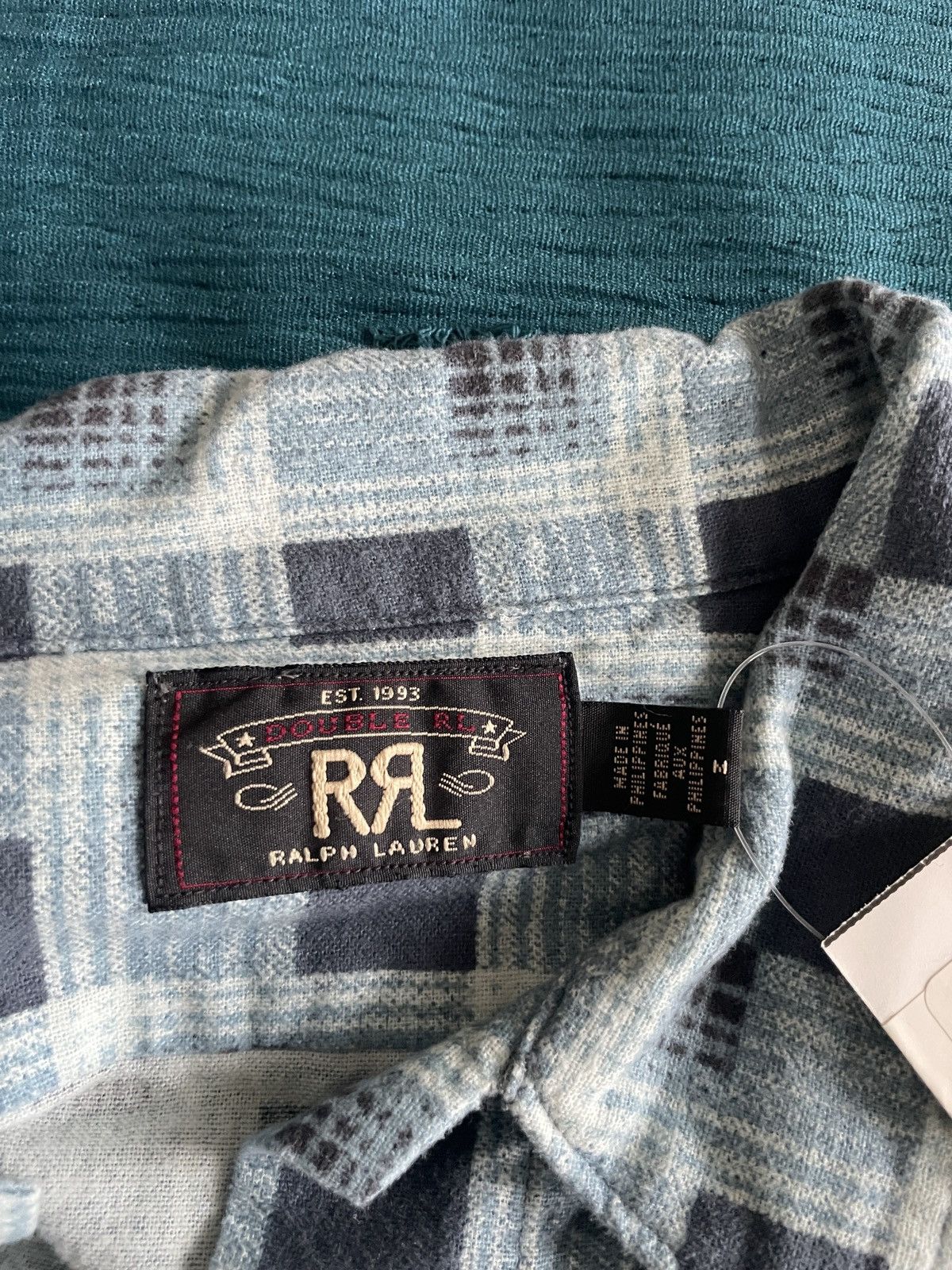 RRL Ralph Lauren Flannel Plaid button Front shirt Nwt 245.00 Size US M / EU 48-50 / 2 - 12 Thumbnail