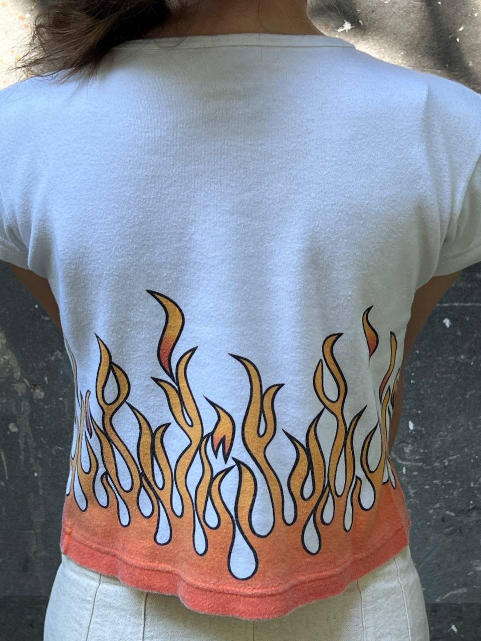 Harley Davidson × Vintage Vintage Harley Davidson 2002 T-Shirt Fire Logo Y2K RARE Size S / US 4 / IT 40 - 4 Thumbnail