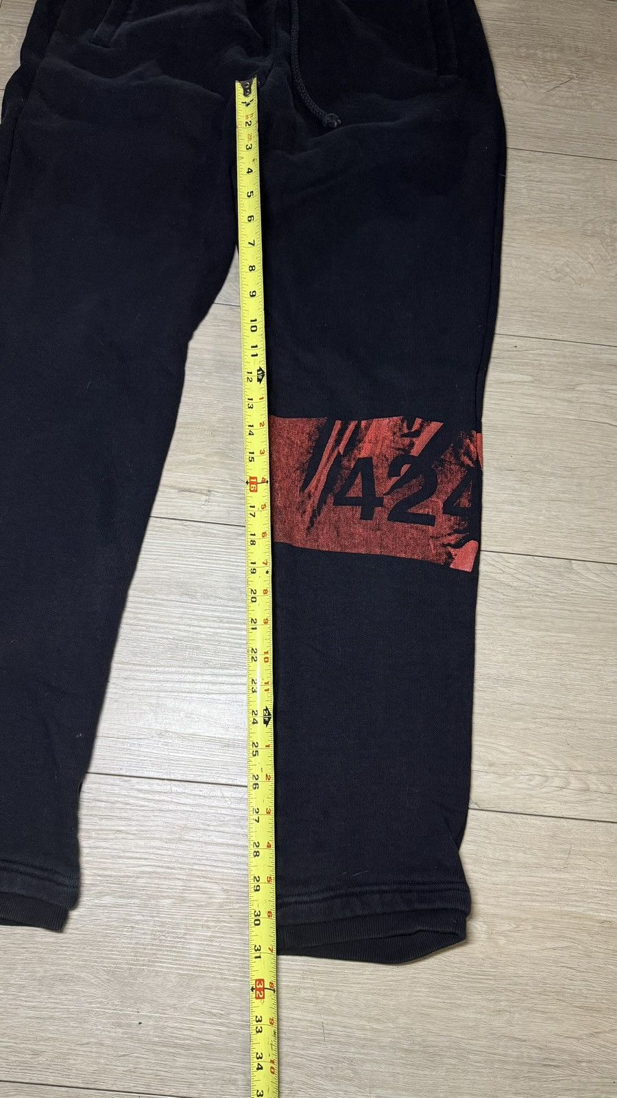 424 Y2K 424 On Fairfax Reg Logo French Terry Sweatpants AW18 Size US 31 - 6 Thumbnail