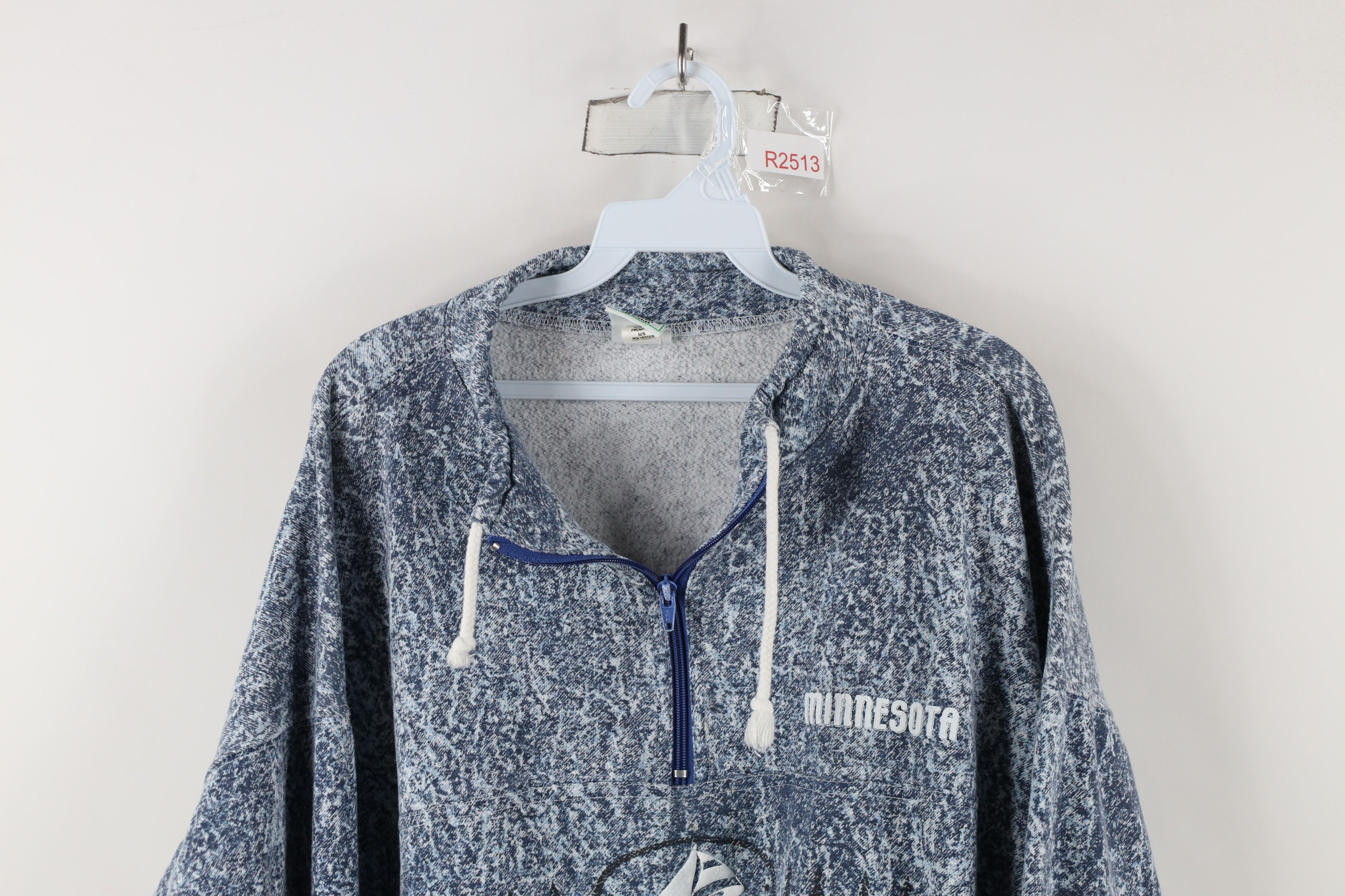 Vintage Vintage 90s Streetwear Minnesota Half Zip Sweatshirt USA Size L / US 10 / IT 46 - 2 Thumbnail
