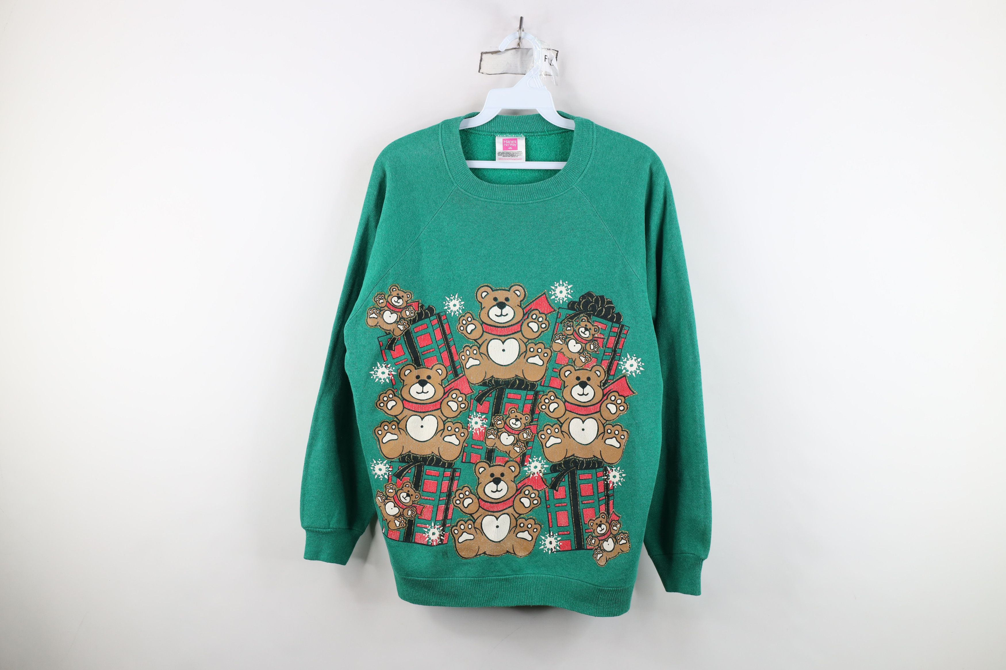 Vintage Vintage 80s 90s Streetwear Christmas Bear Sweatshirt USA Size M / US 6-8 / IT 42-44 - 1 Thumbnail