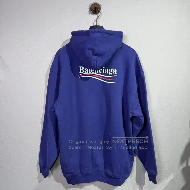 Balenciaga Balenciaga Dark Blue Coke Hoodie Size US S / EU 44-46 / 1 - 2 Thumbnail