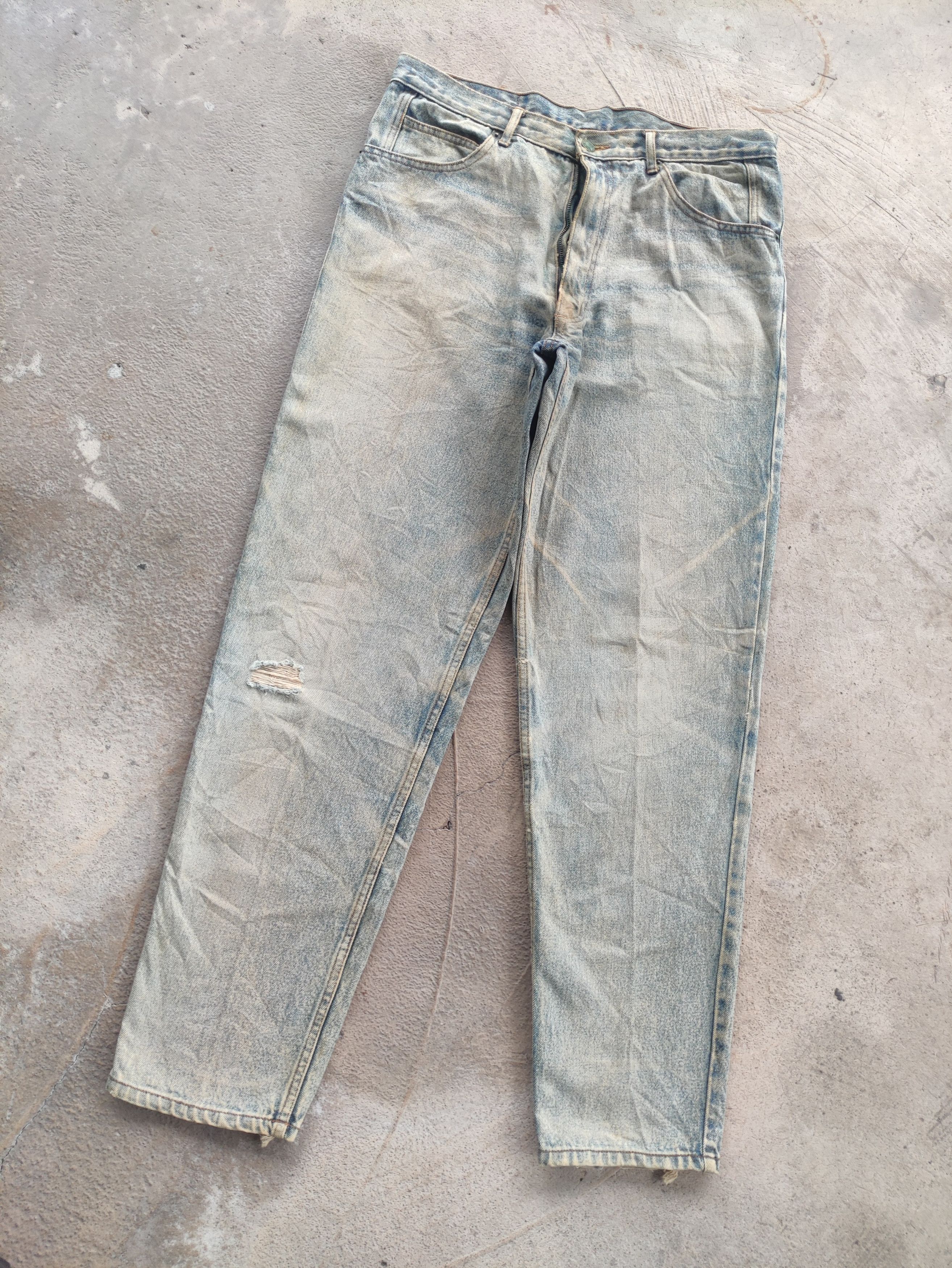 Japanese Brand Vintage Japanese Jean Rusty Distressed Faded Denim Size US 34 / EU 50 - 2 Thumbnail