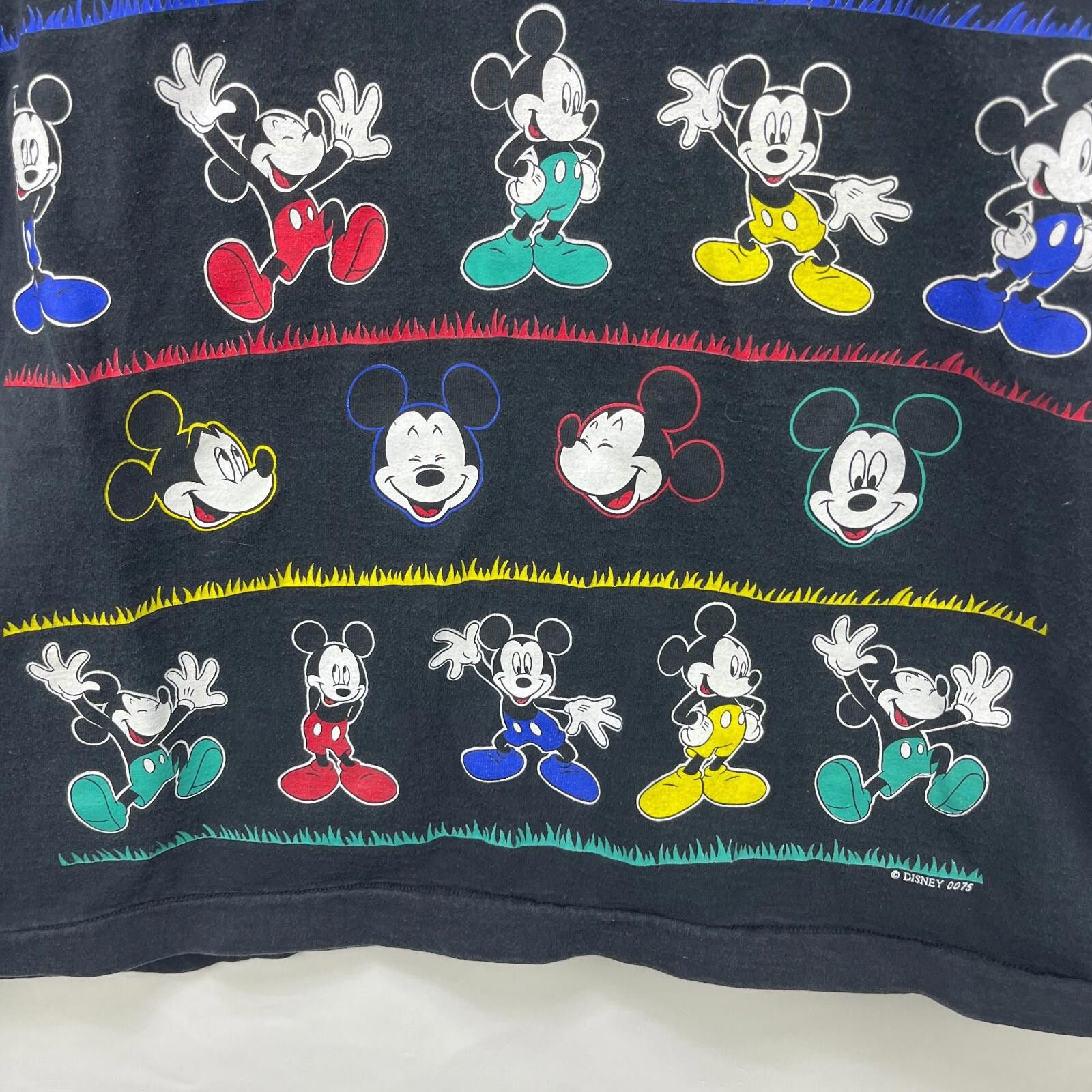 Disney Vintage 90s Mickey Mouse Disney Trippy T Shirt XL Faded Size US XL / EU 56 / 4 - 3 Thumbnail