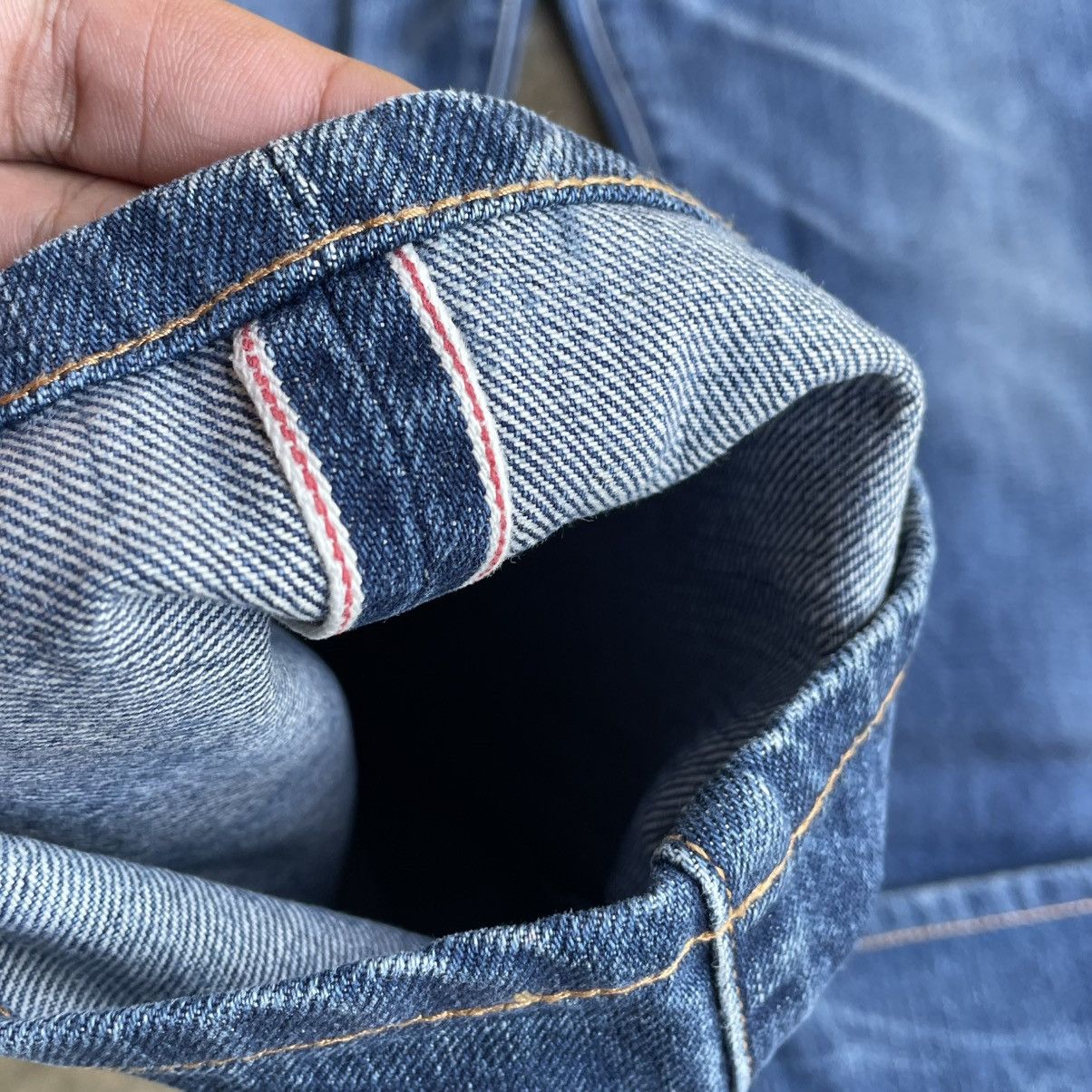 KURO 🔥🇯🇵KURO Japan Blue Denim Distress Selvedge Denim Jeans Size US 31 - 8 Thumbnail