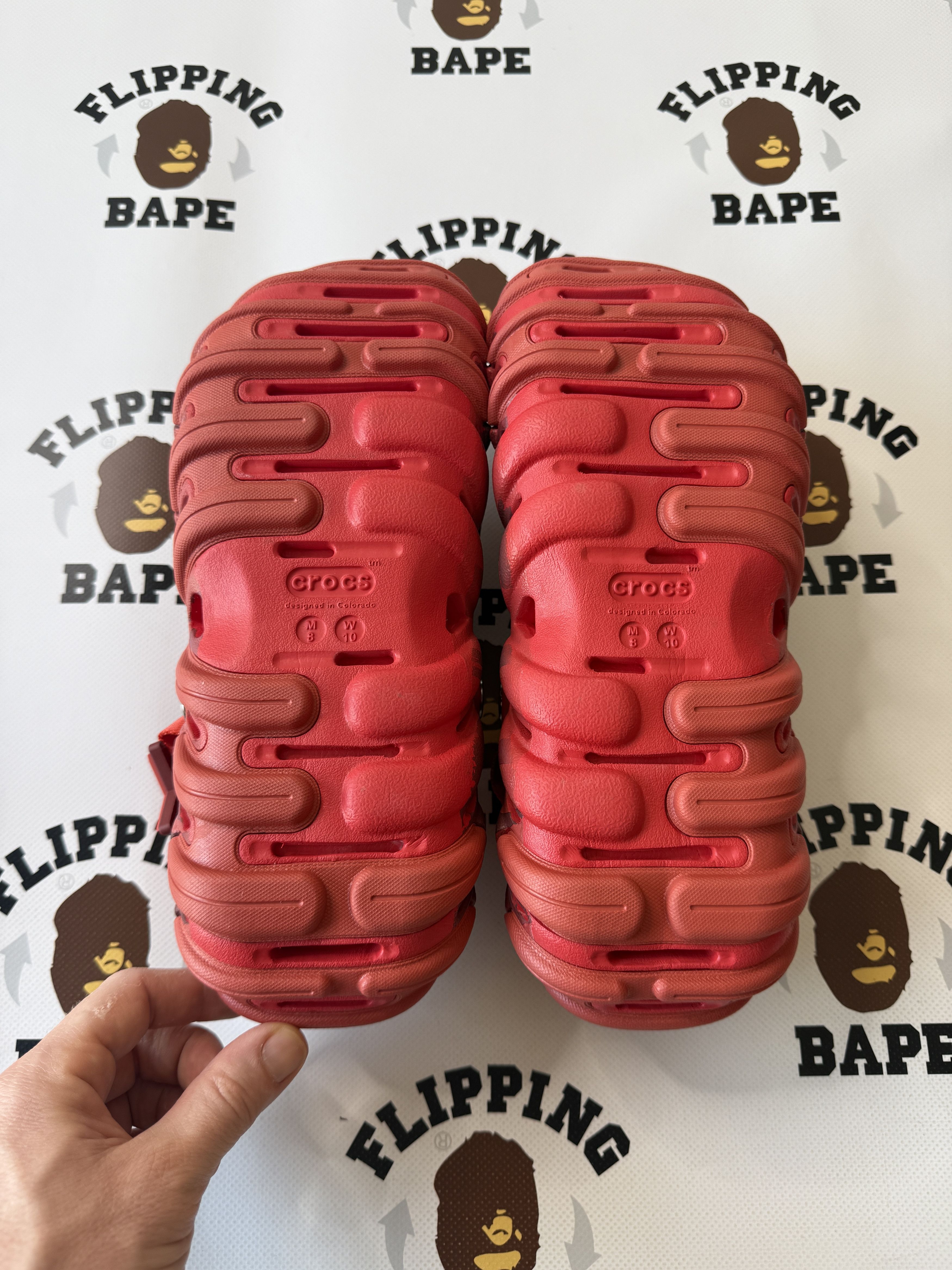 Bape × Crocs BAPE X CROCS ECHO RED Size US 8.5 / EU 41-42 - 12 Thumbnail