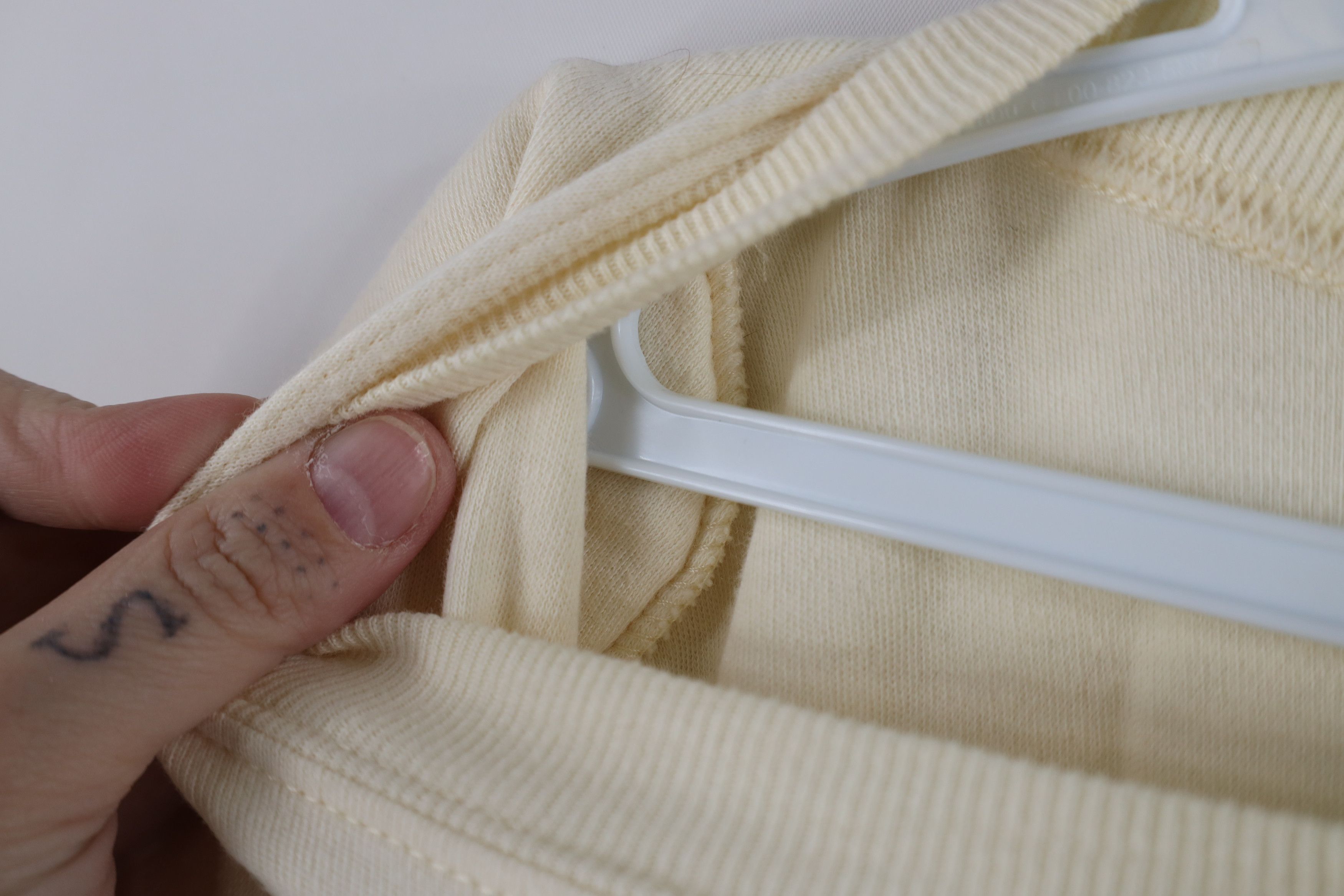 Vintage Vintage 90s Streetwear Cotton Short Sleeve T-Shirt Beige Size 3XL / US 20-22 - 8 Thumbnail
