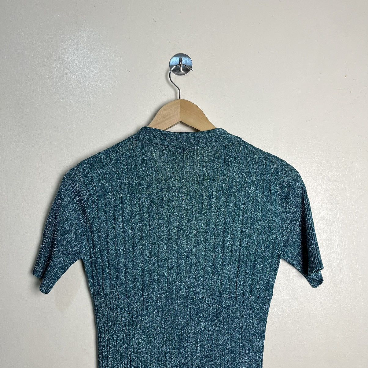Maison Kitsune Maison Kitsune Short Sleeve Lame Knit Tops Size M / US 6-8 / IT 42-44 - 14 Thumbnail