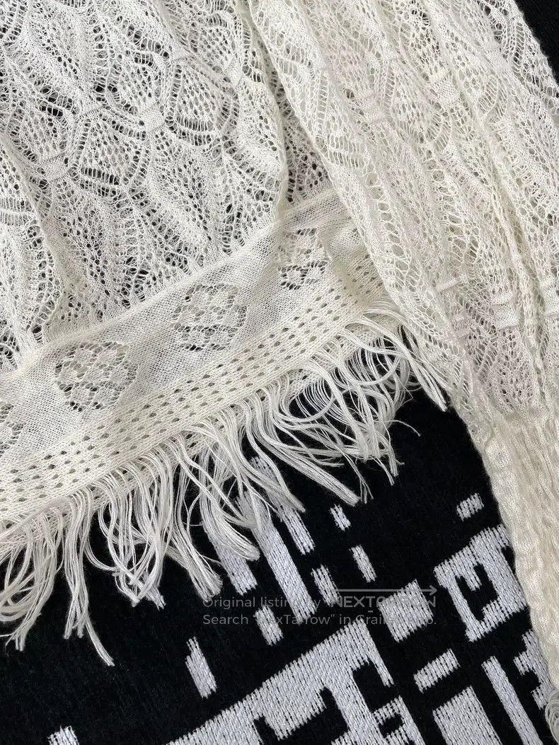 Other Dior Beige linen hollow embroidery tassel high collar long Size XS / US 0-2 / IT 36-38 - 2 Thumbnail