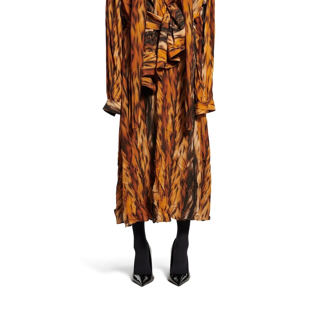 Balenciaga o1tr1nto0426 Knotted Dress in Brown Size L / US 10 / IT 46 - 6 Thumbnail