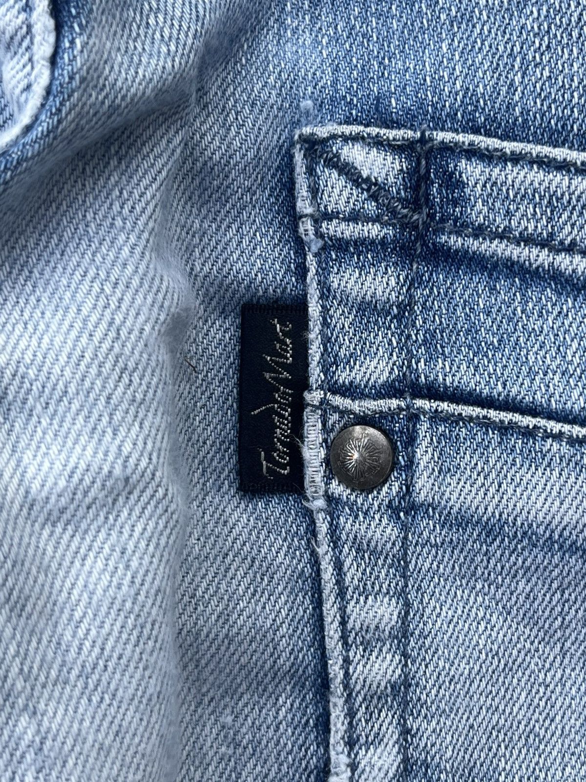 Japanese Brand × Tornado Mart Vintage Japanese Brand Tornado Mart Black Stain Whisker Jean Size US 30 / EU 46 - 6 Thumbnail