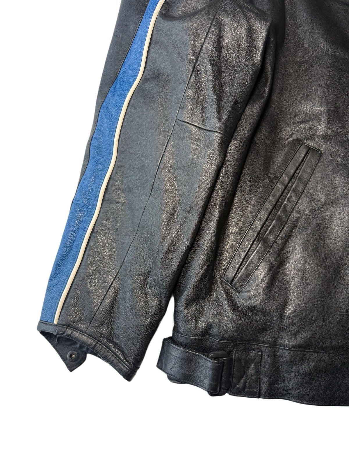 Other Vintage Miller Lite Black and Blue Leather Racing Jacket Size US L / EU 52-54 / 3 - 5 Thumbnail