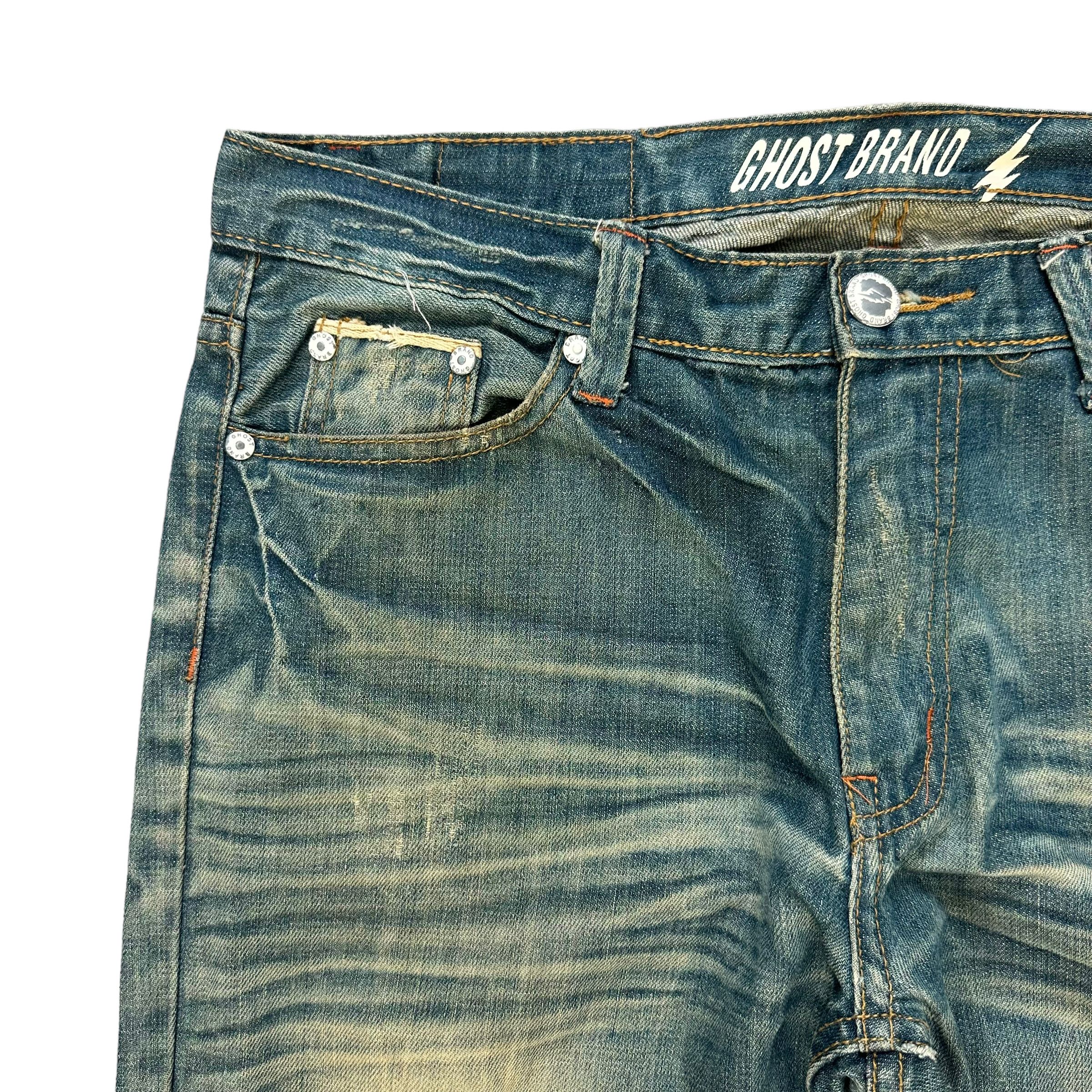 Japanese Brand GHOST BRAND TECHNICAL JEANS RUSTY DENIM PANT #7799-176 Size US 34 / EU 50 - 3 Thumbnail