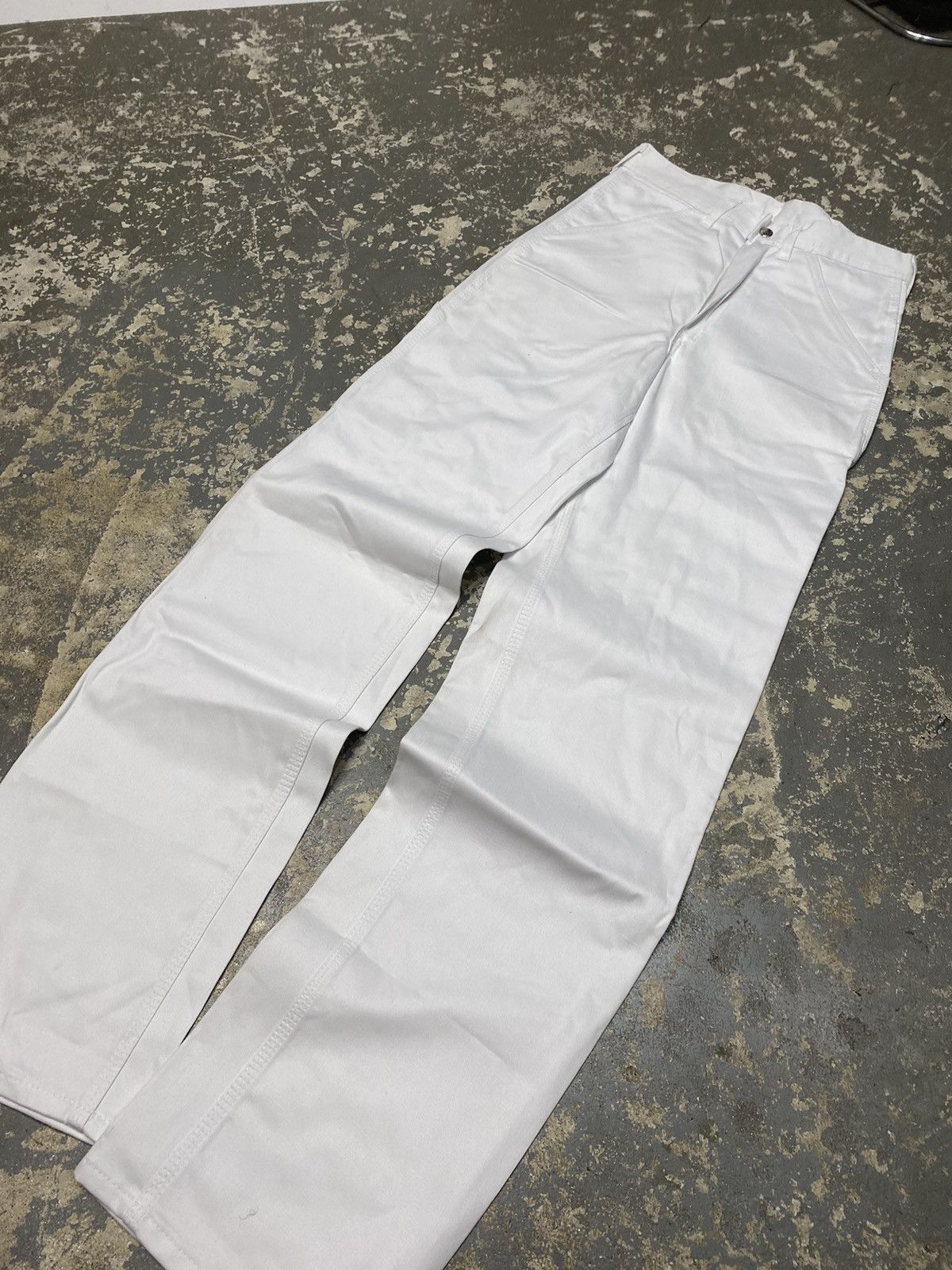 Carhartt × Vintage Vintage Stone Cutter Carpenter Painter Pants White Baggy New Size US 29 - 20 Thumbnail