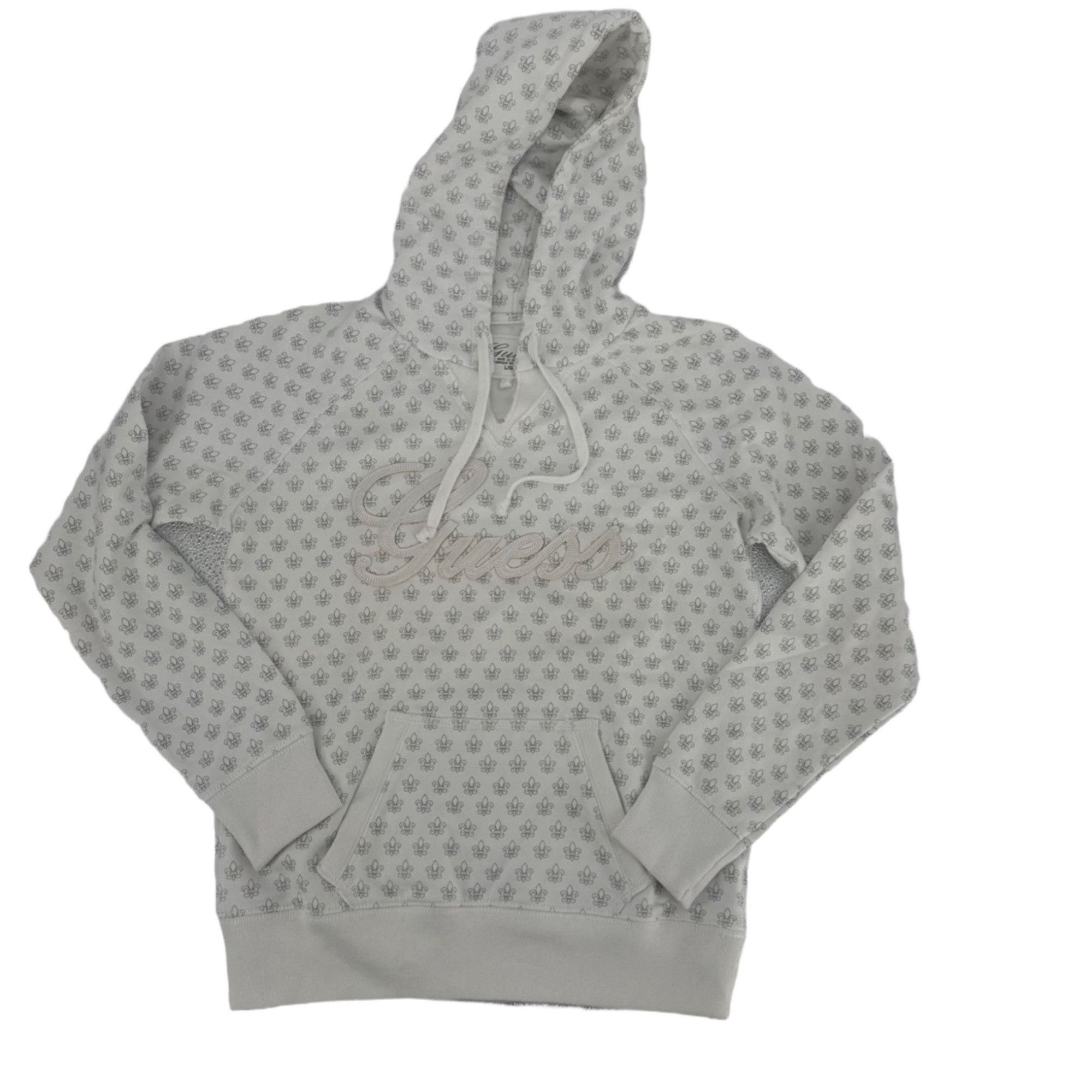 Guess Guess White Fleur-de-lis All Over Print Hoodie - Large Size L / US 10 / IT 46 - 4 Thumbnail