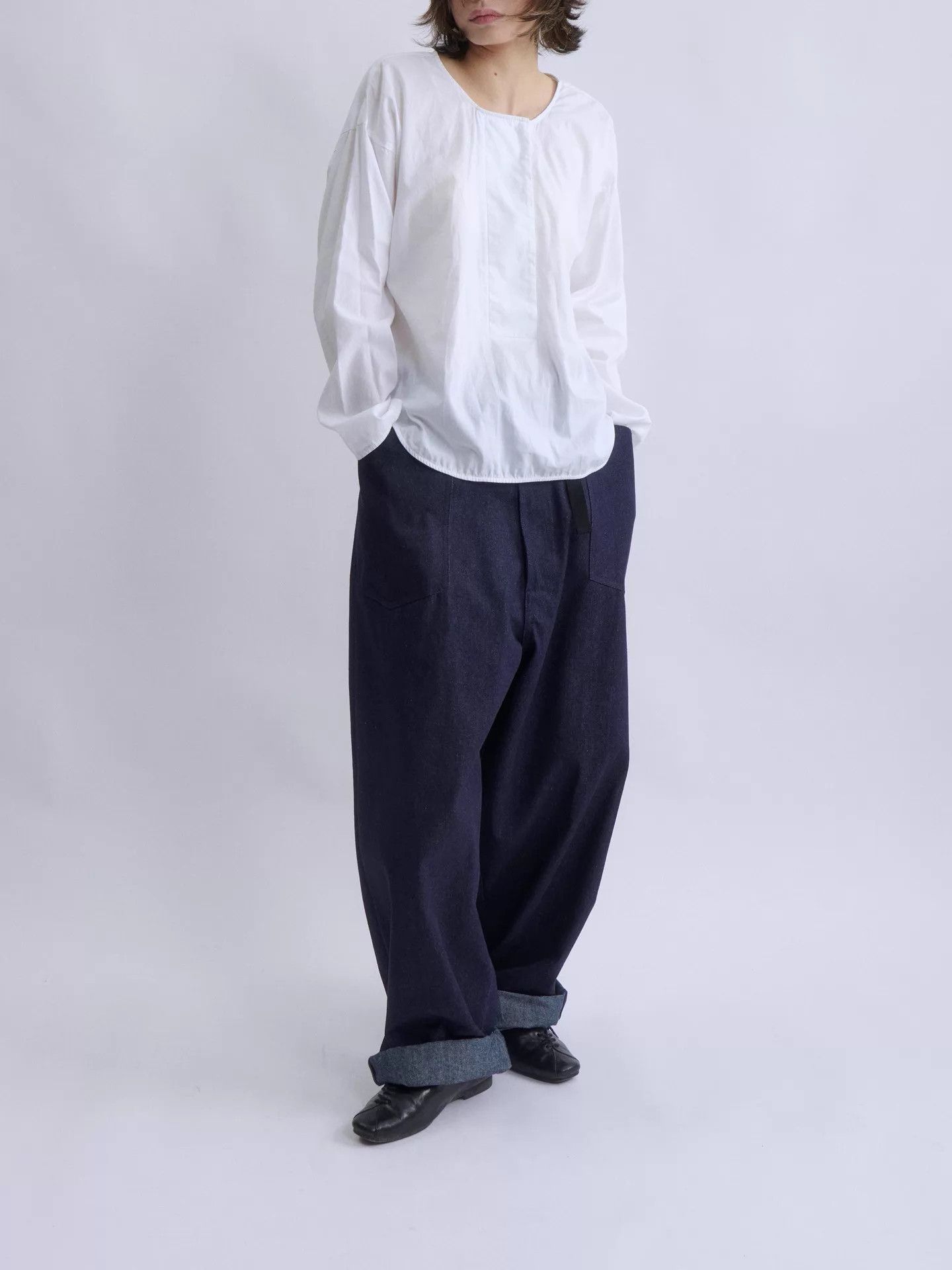MM6 MM6 2014 Vintage Collarless White Cotton Shirt Size M / US 6-8 / IT 42-44 - 3 Thumbnail