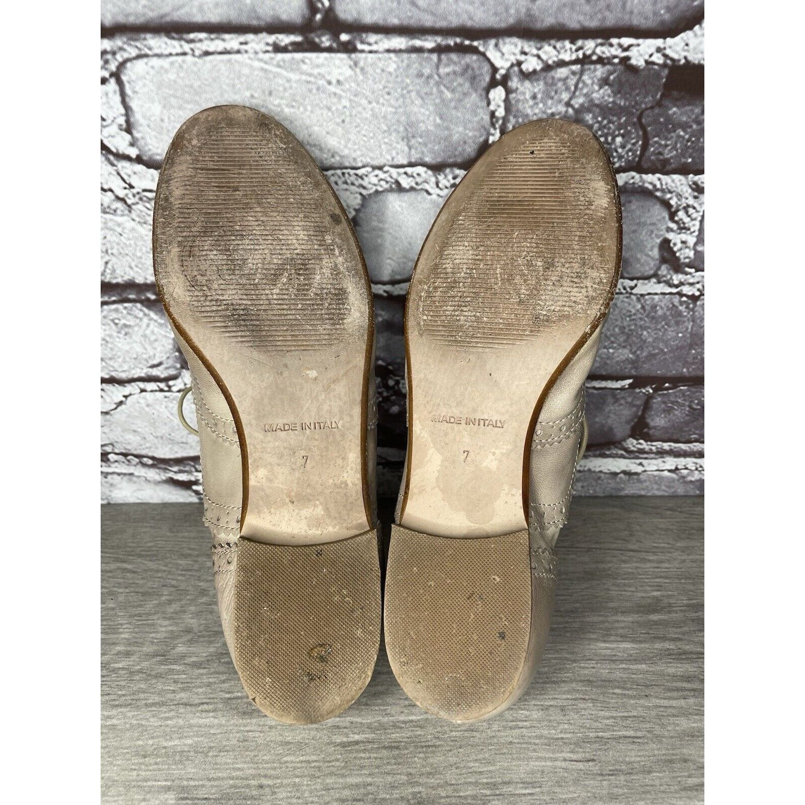 Other Garnet Hill Taupe Nude Felisa Soft Oxfords Wing Tip Shoes Wo Size US 7 / IT 37 - 10 Thumbnail