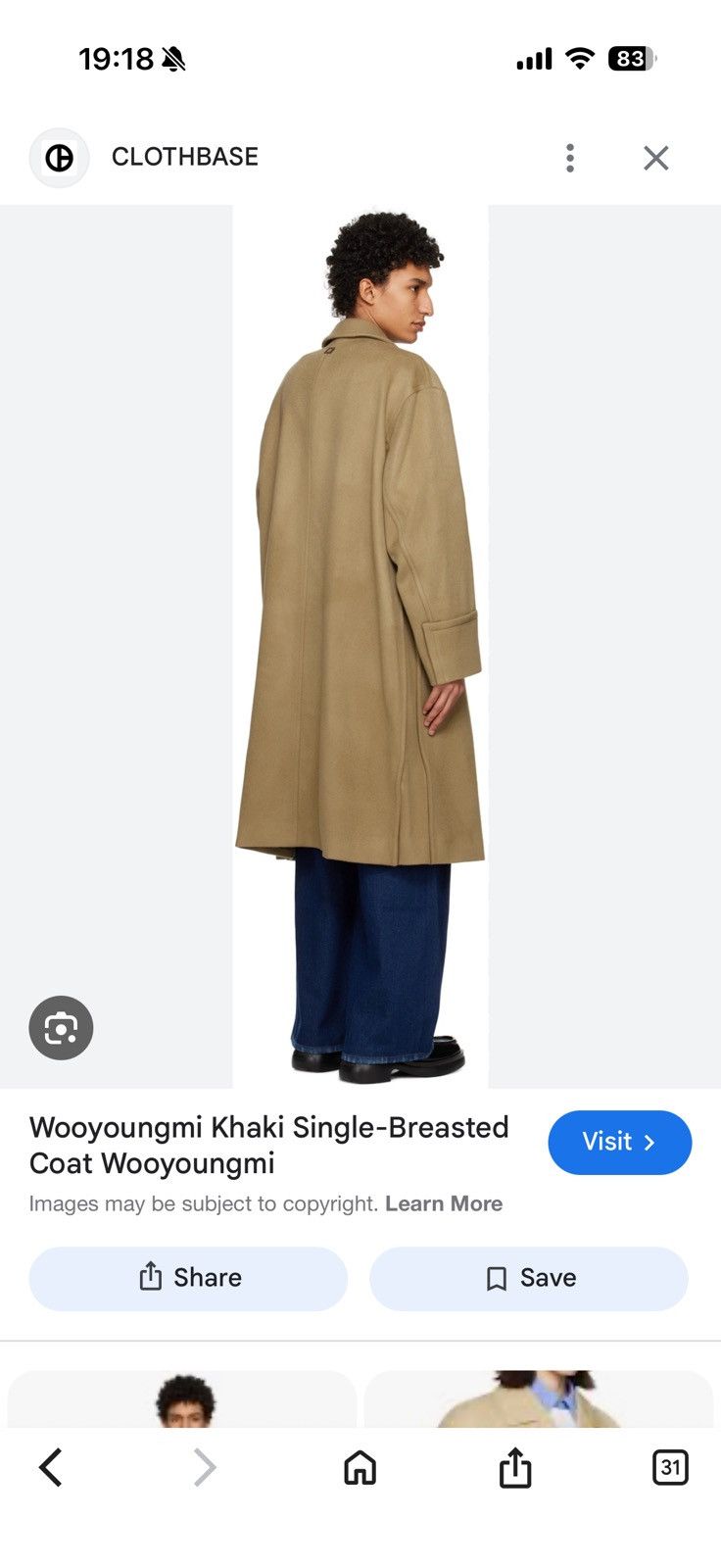 Wooyoungmi Wooyoungmi Beige Over Size Wool Coat Men Size 50 Size US M / EU 48-50 / 2 - 10 Thumbnail